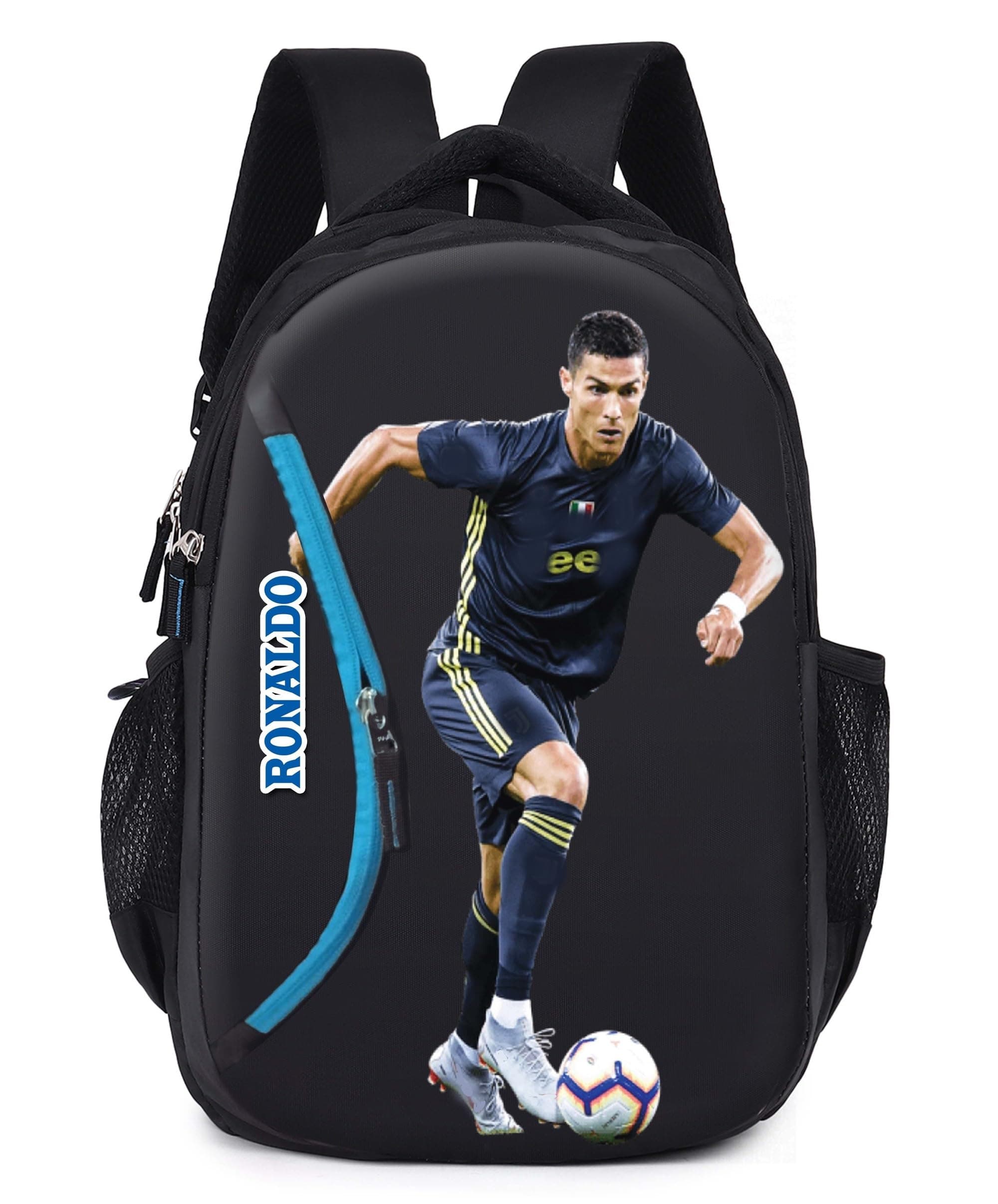 Ronaldo School Bag 18 Inch Cristiano Printed Travel Daytrip Office College Unisex Casual Backpack Multi-Purpose Bag