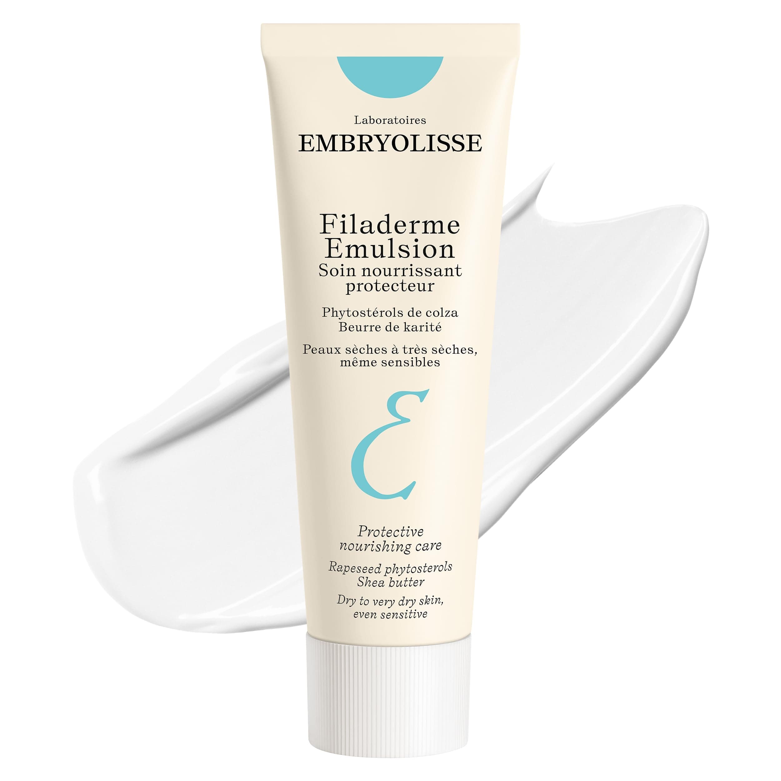 Embryolisse Filaderme Emulsion Face Moisturizer, Intensive Repair for Dry Skin, with Aloe Vera & Shea Butter, 75 Ml