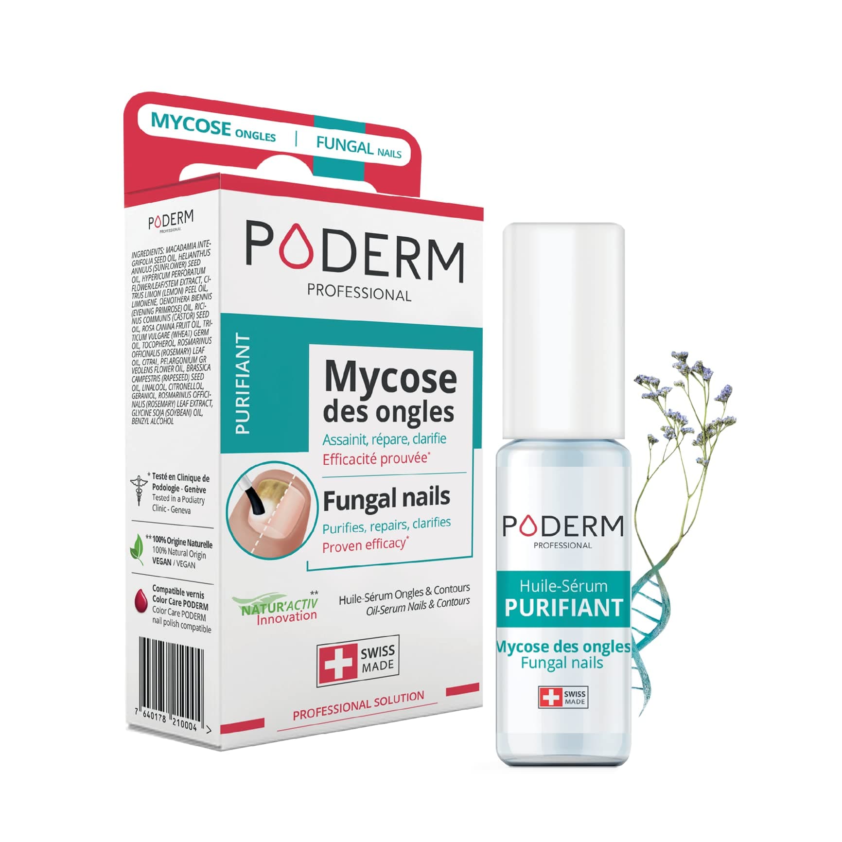 2-in-1 FUNGAL INFECTION NAIL TREATMENT - Powerful plants - Professional treatment - Quick & easy - Swiss Made