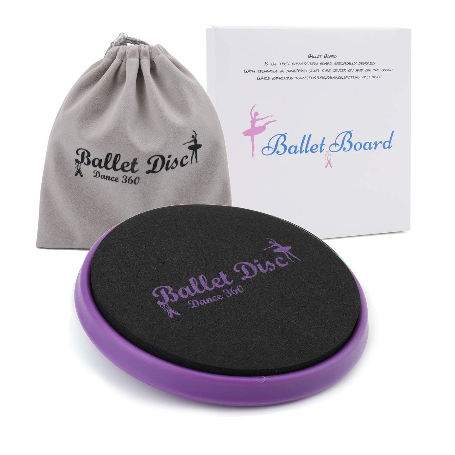Cosybreeze Ballet Turn Disc, Dance Disc for Dancers, Gymnastics and Ice Skaters - Portable Spin Turning Board with Carrying Bag - Improve Your Spinning, Releve, Turn Balance and Pirouette Technique