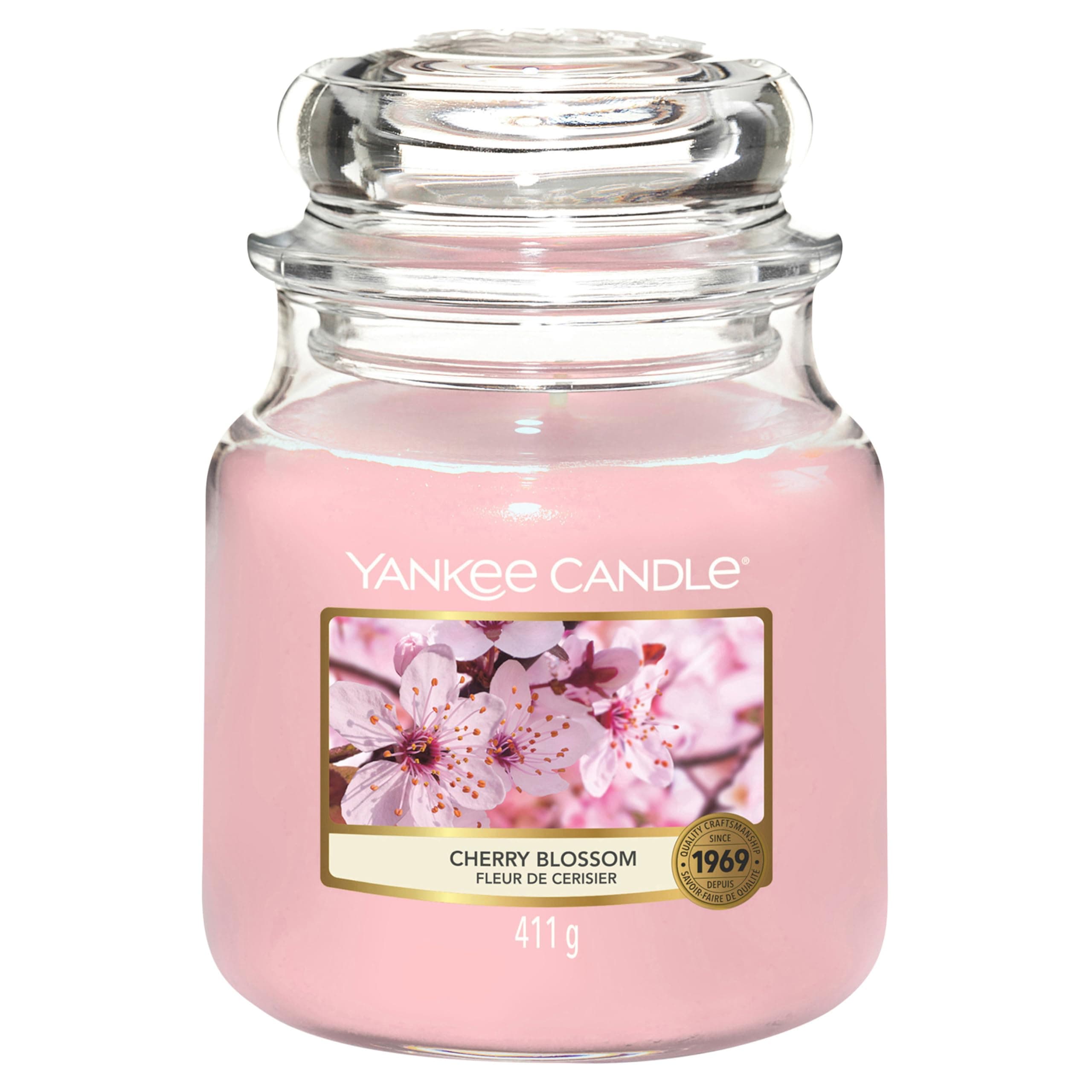 Scented Candle | Cherry Blossom Medium Jar Candle| Long Burning Candles: up to 75 Hours | Gifts for Women