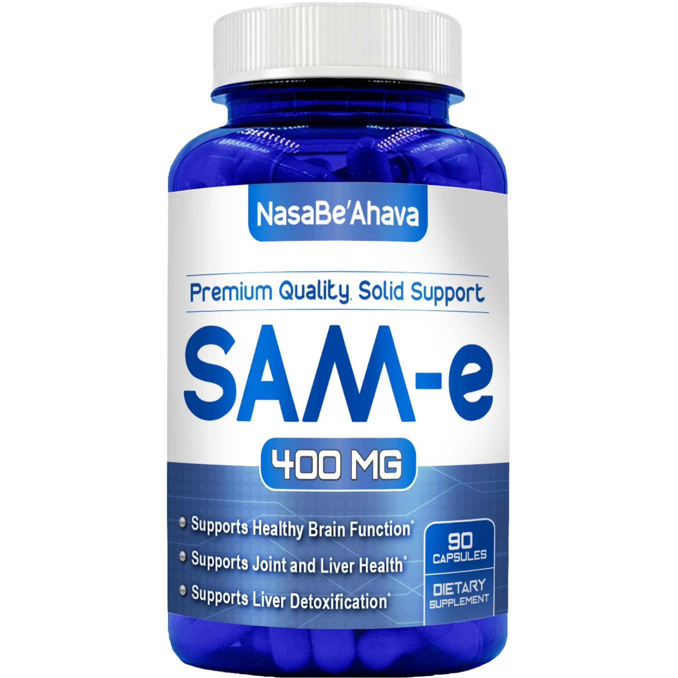 NasaBeahava Pure SAM-e 400mg Supplement - 90 Capsules Sam-e (S-Adenosyl Methionine)