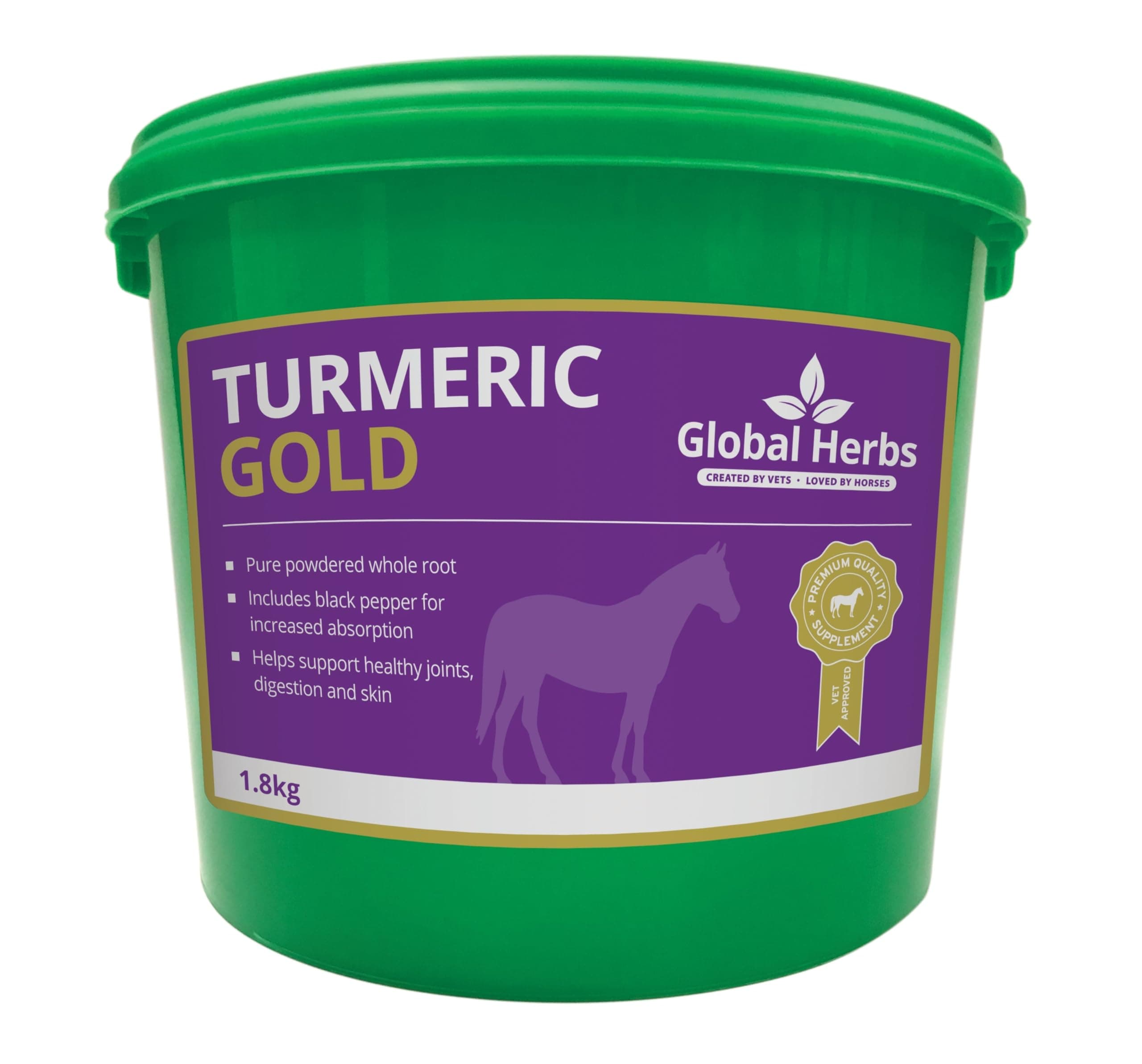 Global Herbs Turmeric Gold Equine Joint, Skin & Antioxidant Support Powder