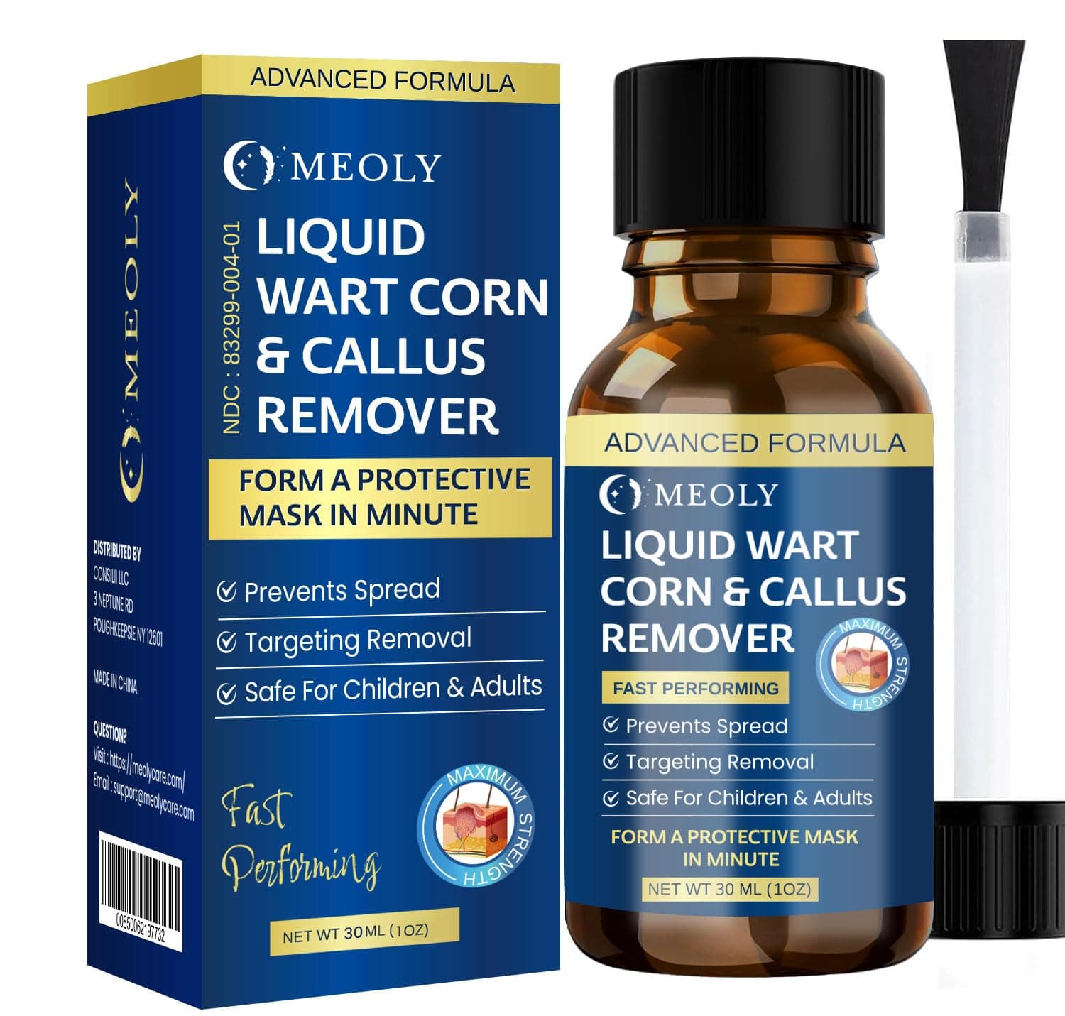 Fast-Acting Wart Remover Freeze Off : Salicylic Acid Wart Remover for Plantar Wart, Corn Freeze Off Fast-Acting for Men and Women 30 ML