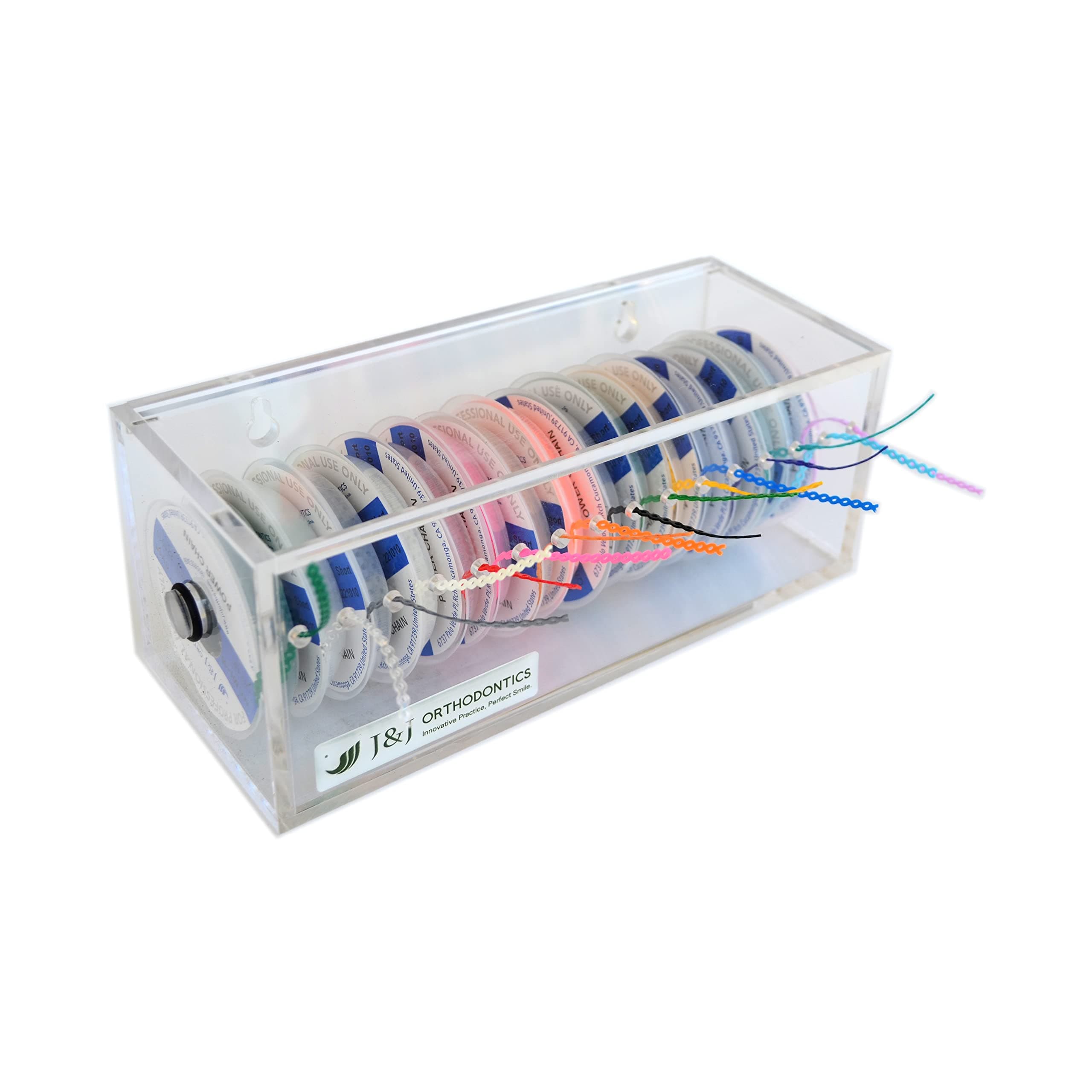 Ortho Orthodontic Elastic Power Chain Dispenser Reel Box with Lid