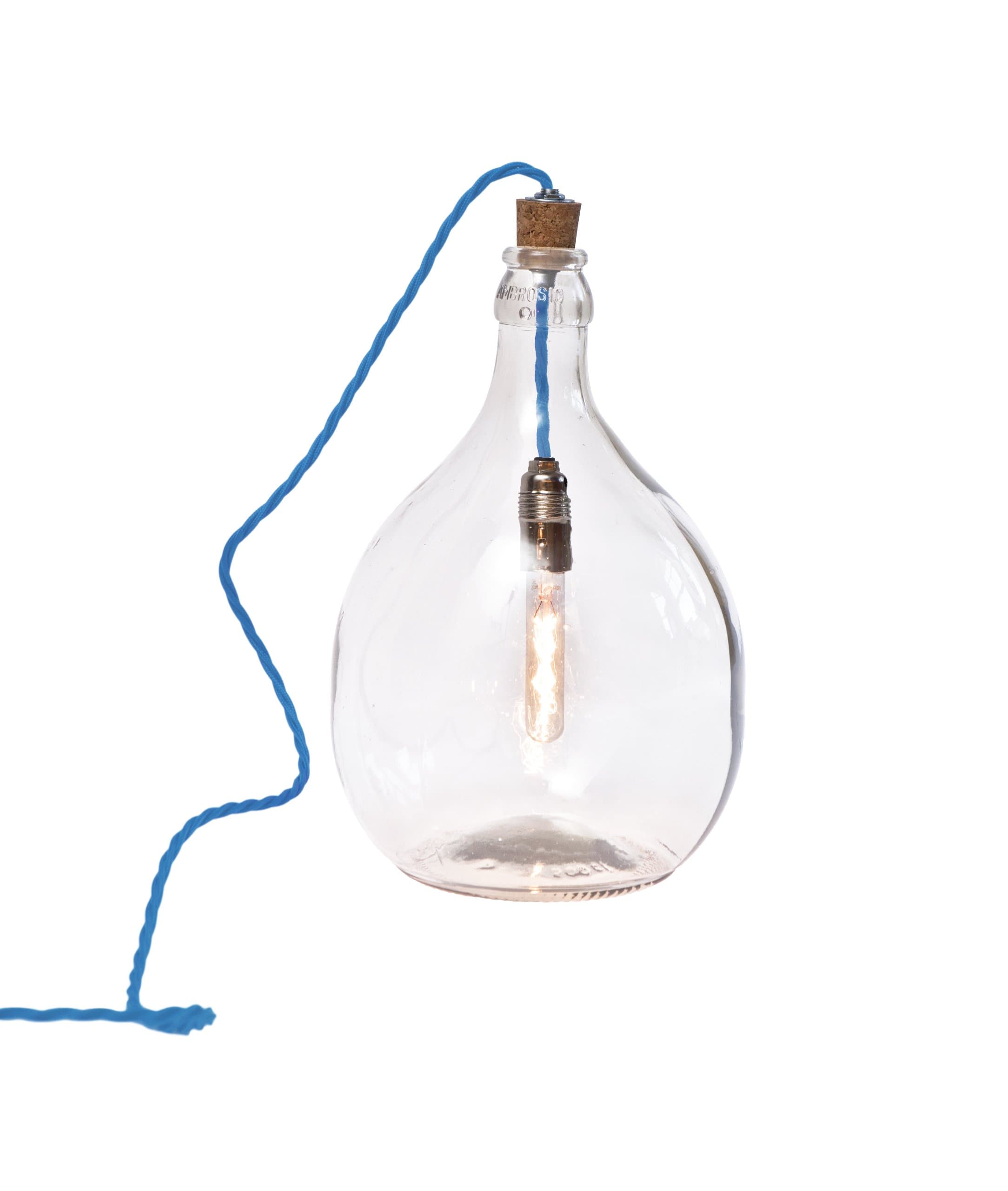 La Cachaca Glass Model Distillery One Floor Standing Small, Bright Blue