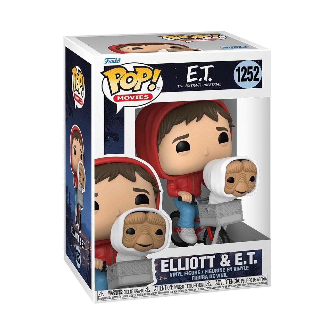 Funko Pop! Movies: E.T. - Elliott with E.T. in Bike Basket, Collectible Action Vinyl Figure - 50768