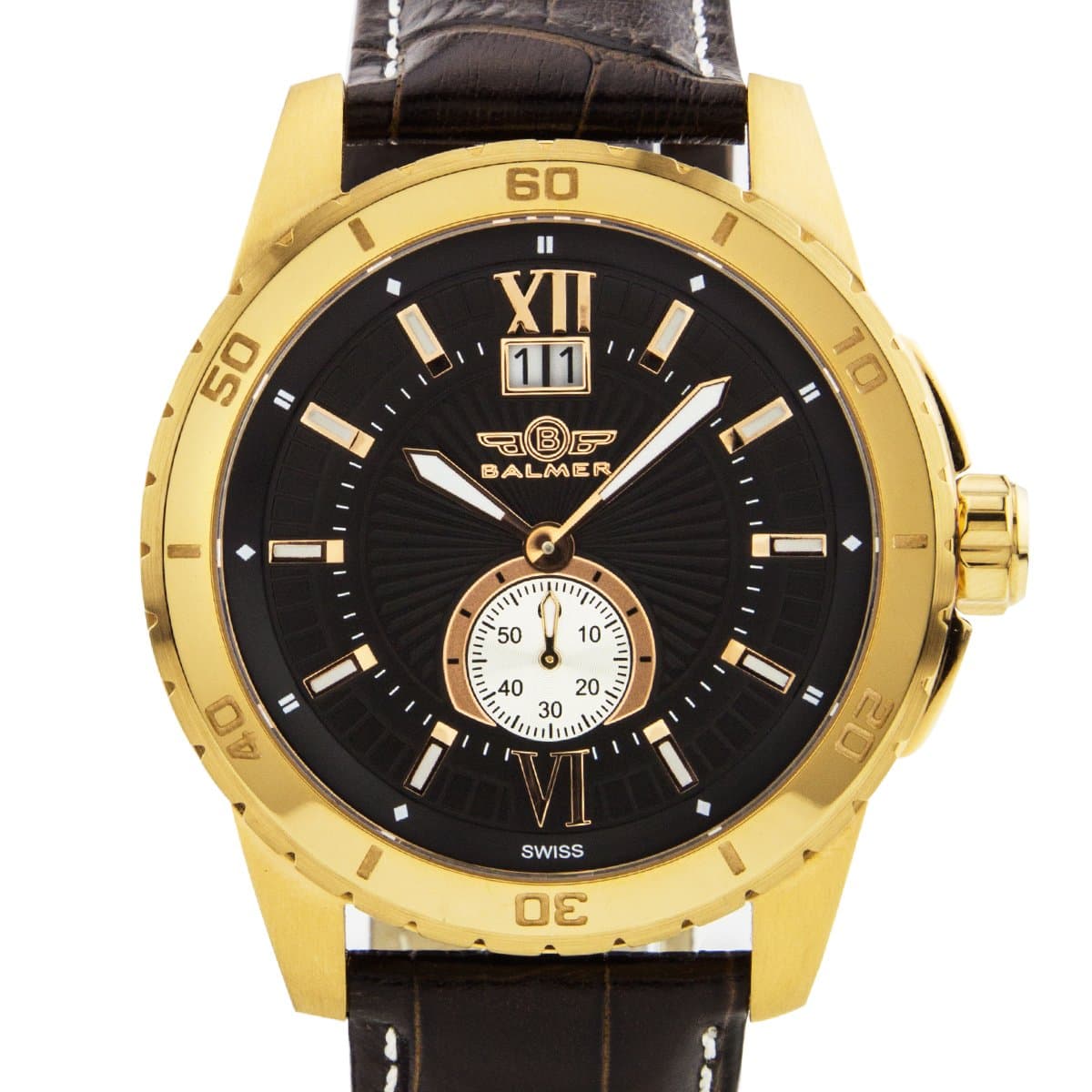 Balmer DB9 Men's Swiss Luxury Watch, Textured dial, Ronda 6004.B Movement, Sapphire Crystal