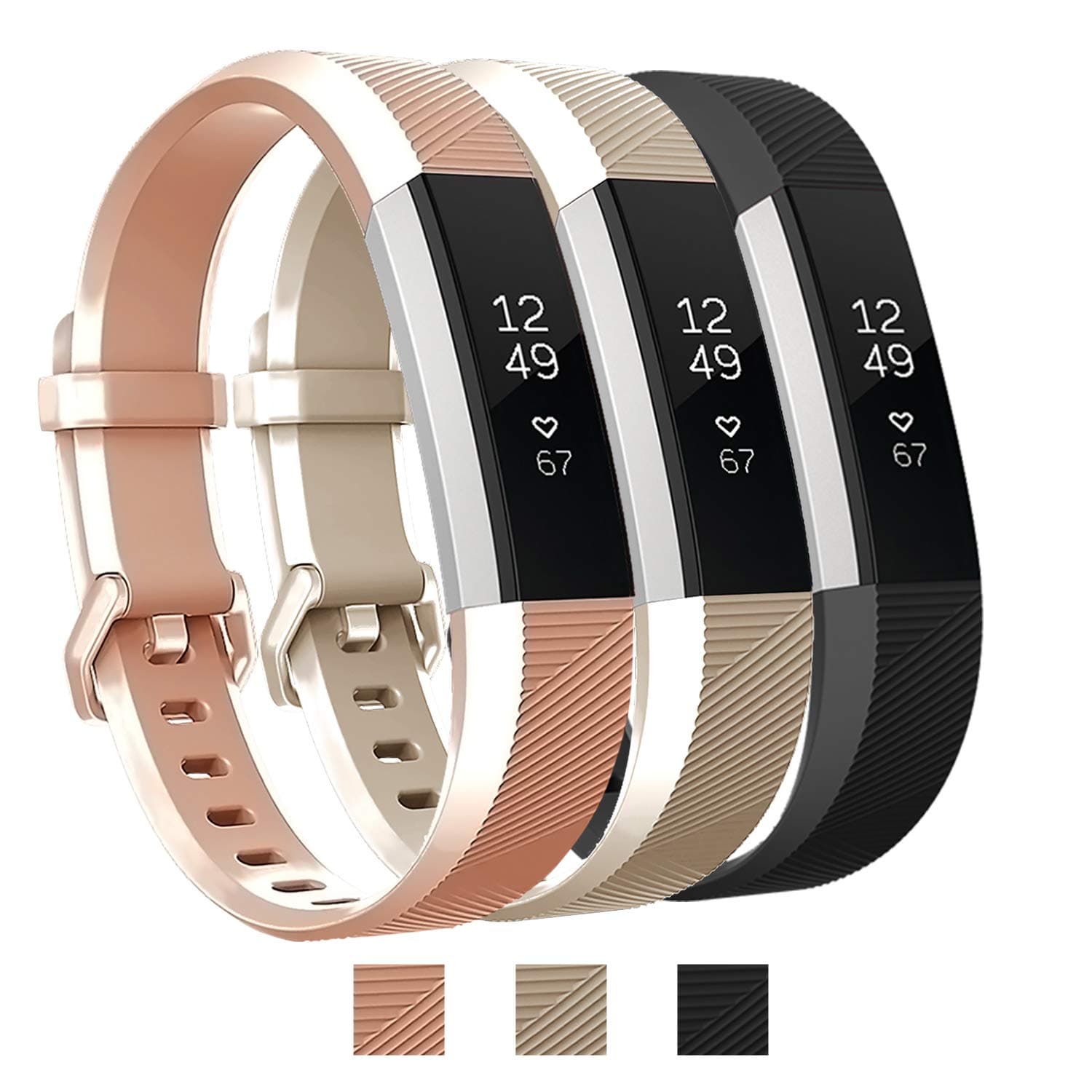 Fundro Compatible with Fitbit Alta/Alta HR, Adjustable Replacement Sport Accessory Wristband Strap Women Men Small/Large