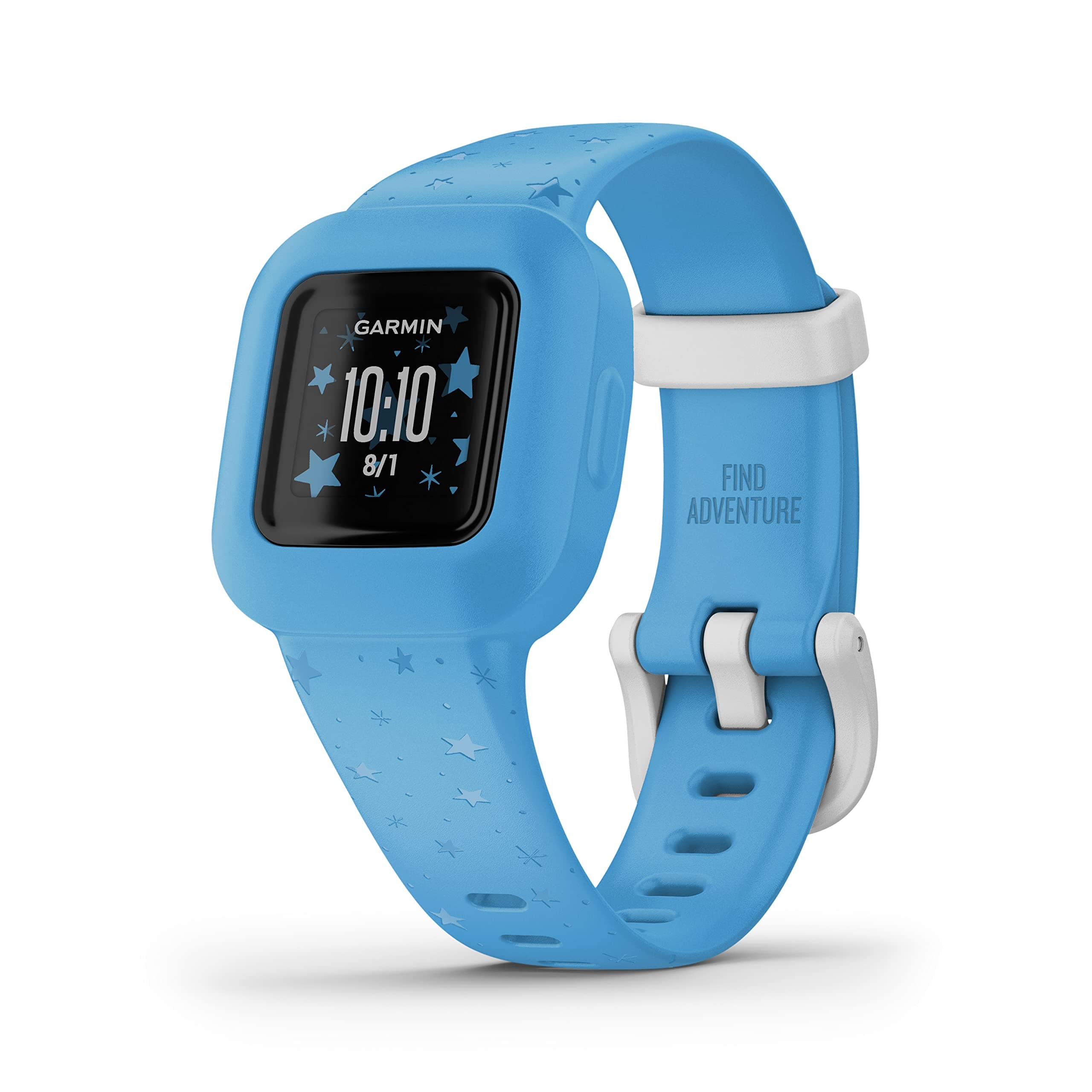 vívofit Jr.3, Fitness Tracker for Kids, Includes Interactive App Experience, Swim-Friendly, Up To 1-year Battery Life, Adjustable watch band, Blue Stars