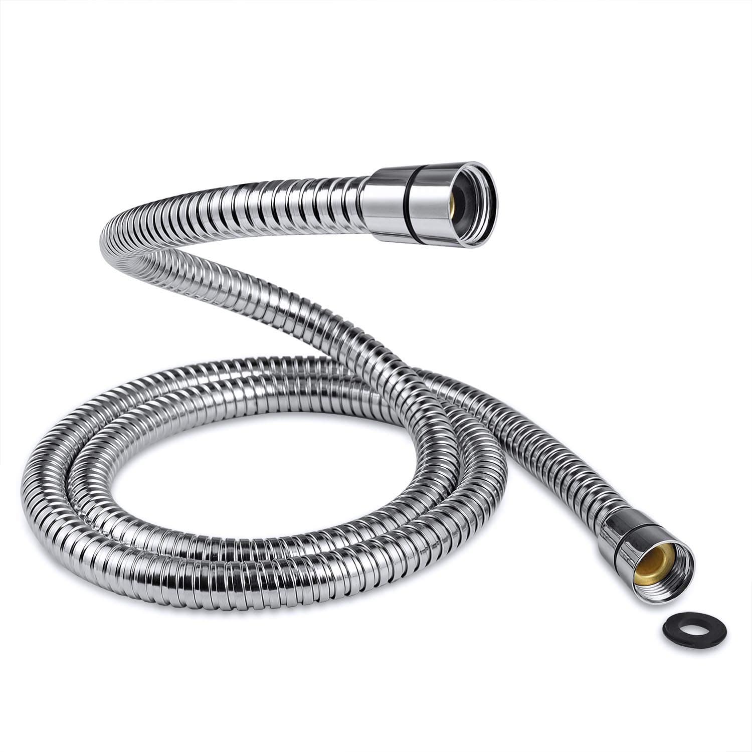 Shower Hose 1.5m - SAMODRA 10mm Large Bore Stainless Steel Shower Hose Replacement Leakproof & Anti-Kink, Chrome