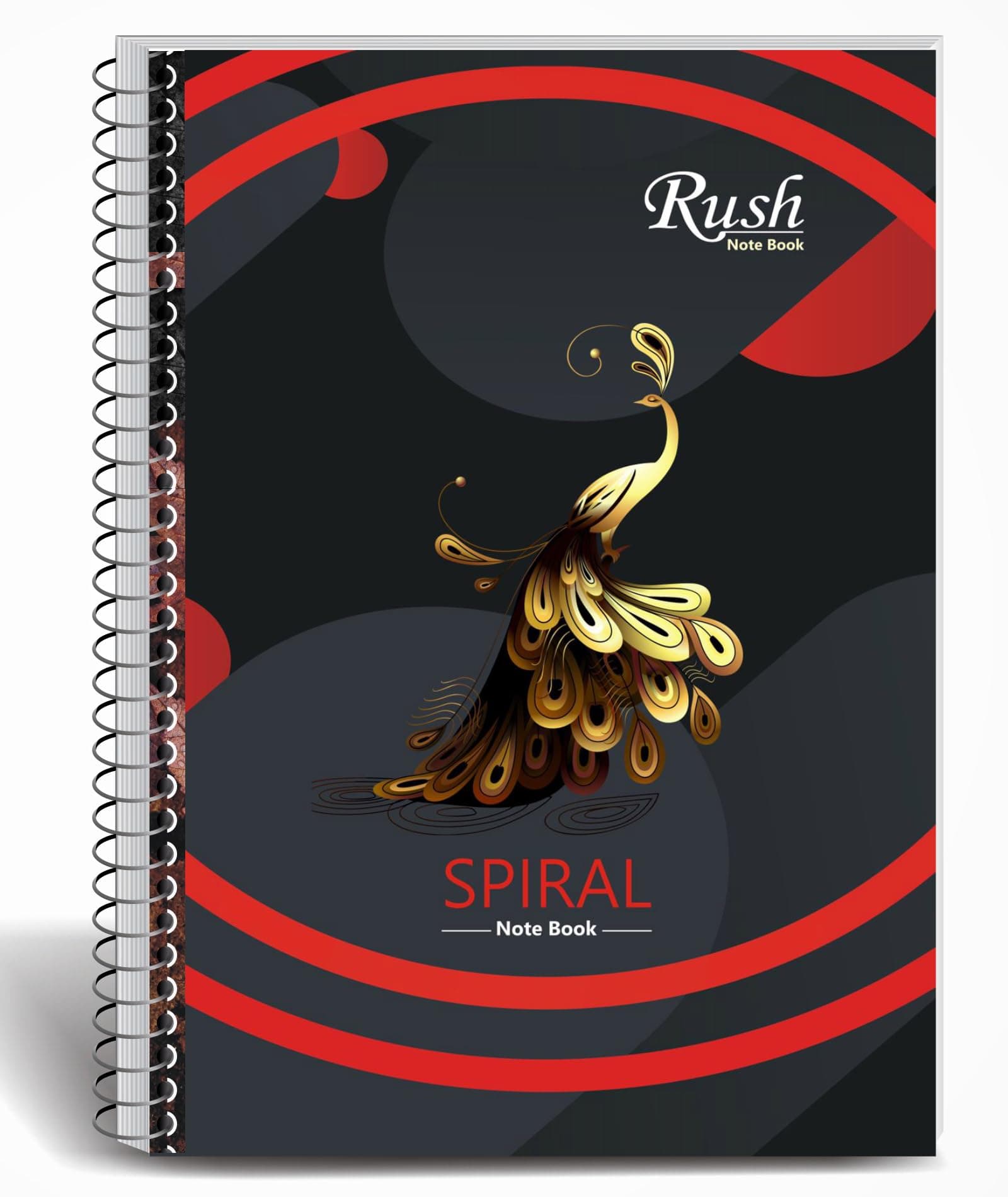 RUSH NOTE BOOKS Semi Rough A4 Spiral Notebook Ruled 400 Pages Notebook | Rough Notebooks 400 Pages Cheap | A4 Size Spiral Notebooks For Students 400 Pages | Register Note Book 400 Pages