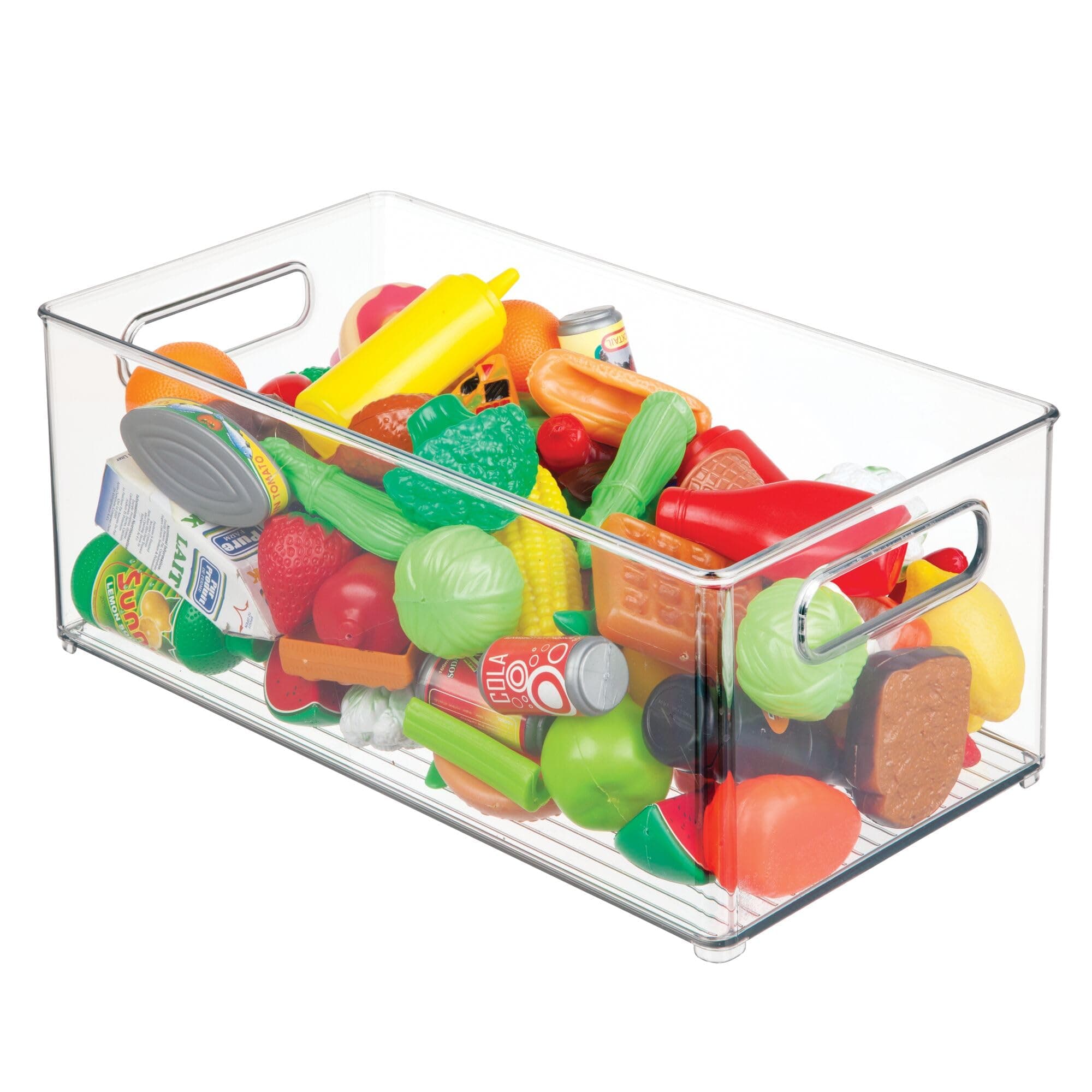 InterDesign Refrigerator or Freezer Storage Bin – Food Organizer Container for Kitchen - Deep Drawer, Clear
