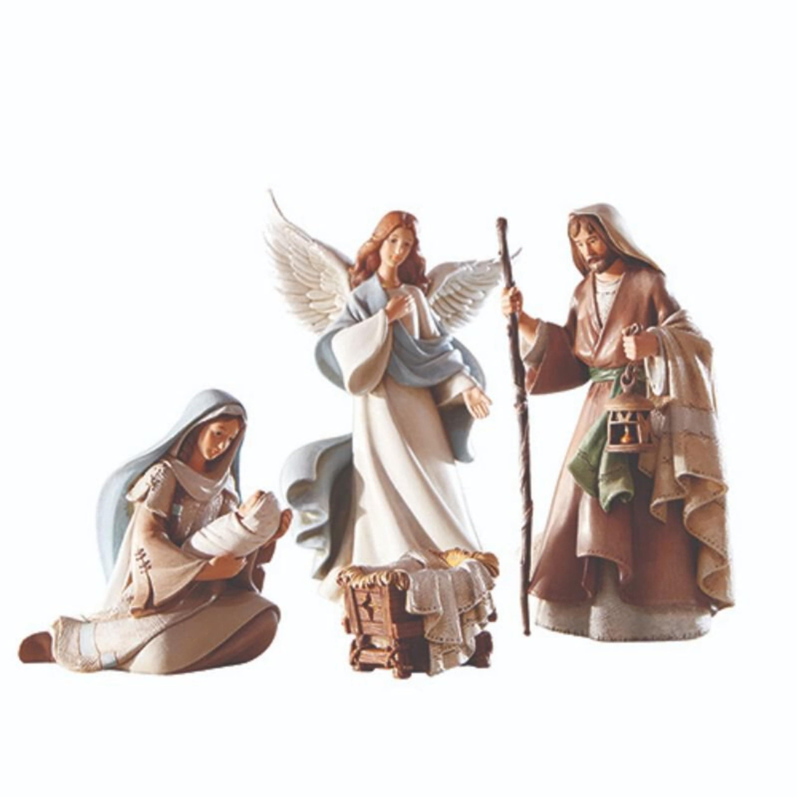 Avalon Gallery Nativity Sets for Christmas - Indoor Bethlehem Nights Nativity Scene, 5-Piece, Holy Family