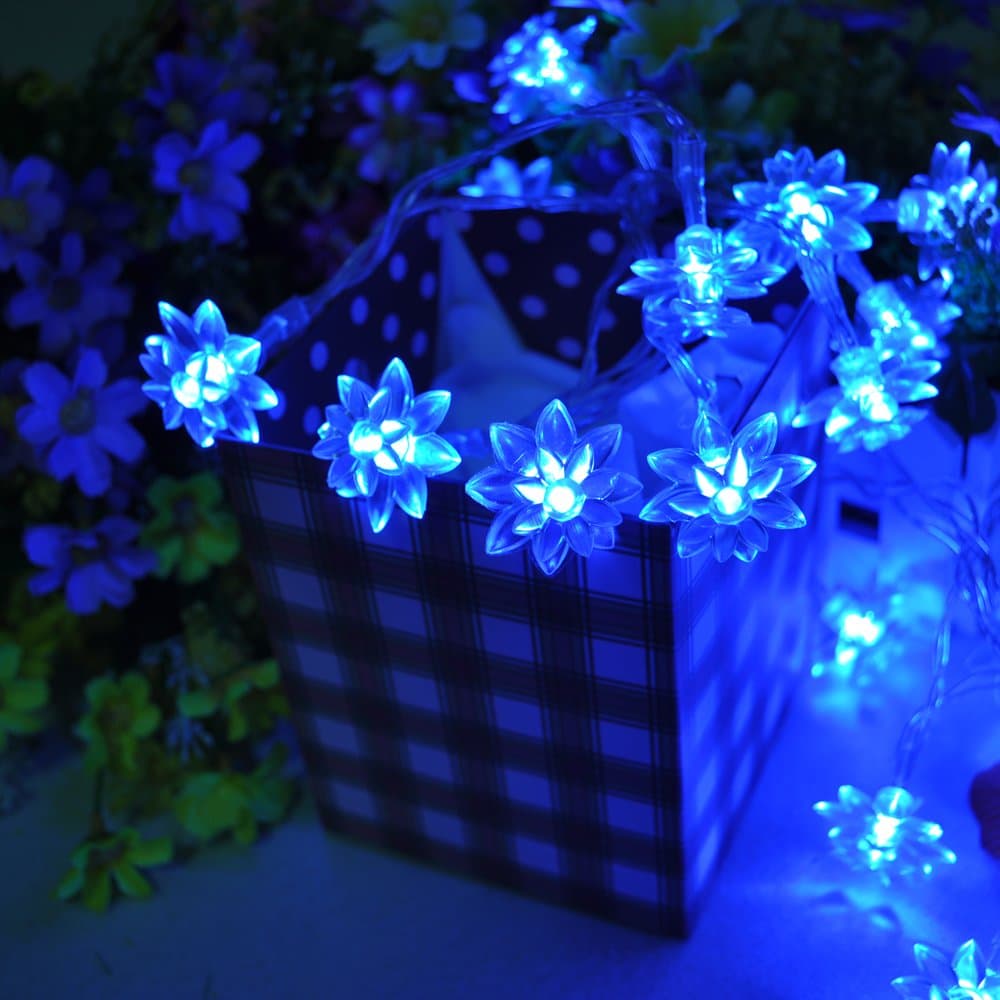 Batteries operated Lotus 3M 30 led string lights Blue for Wedding, Christmas, Parties, etcNew open big bargains on sale