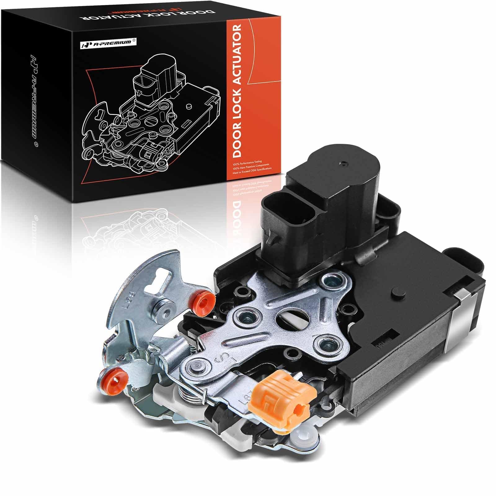 A-Premium Door Lock Latch Actuator Compatible with Cadillac Escalade, Chevy Chevrolet Avalanche, Silverado, Suburban, Tahoe & GMC Sierra, Yukon - Front Left Driver Side, Replace# 15110643, 15053681