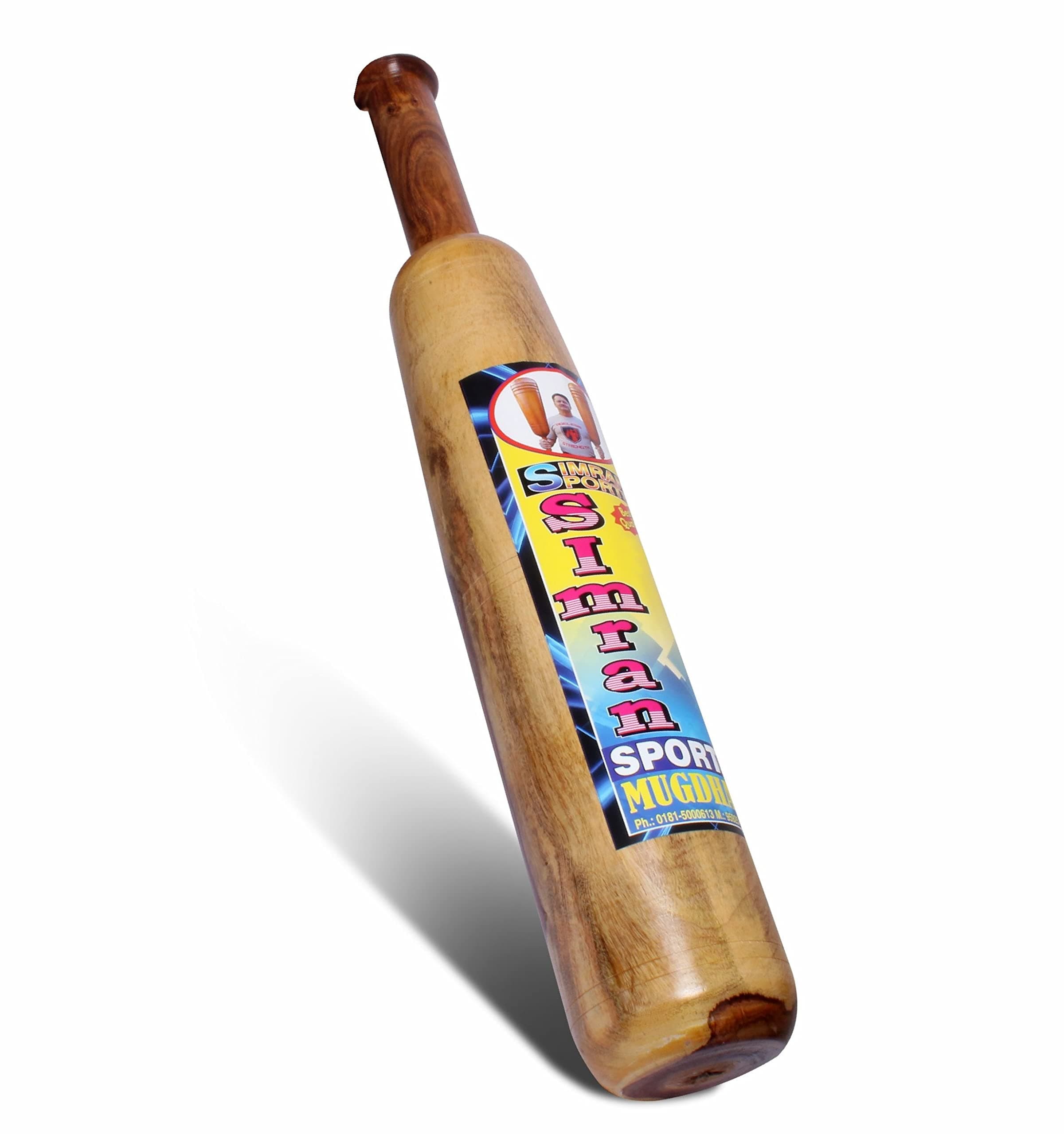 SIMRAN SPORTS Indian Clubs/Mugdar/Meel/Clubbell/Karla Katai Weight 7KG with Free PVC Hand Grip