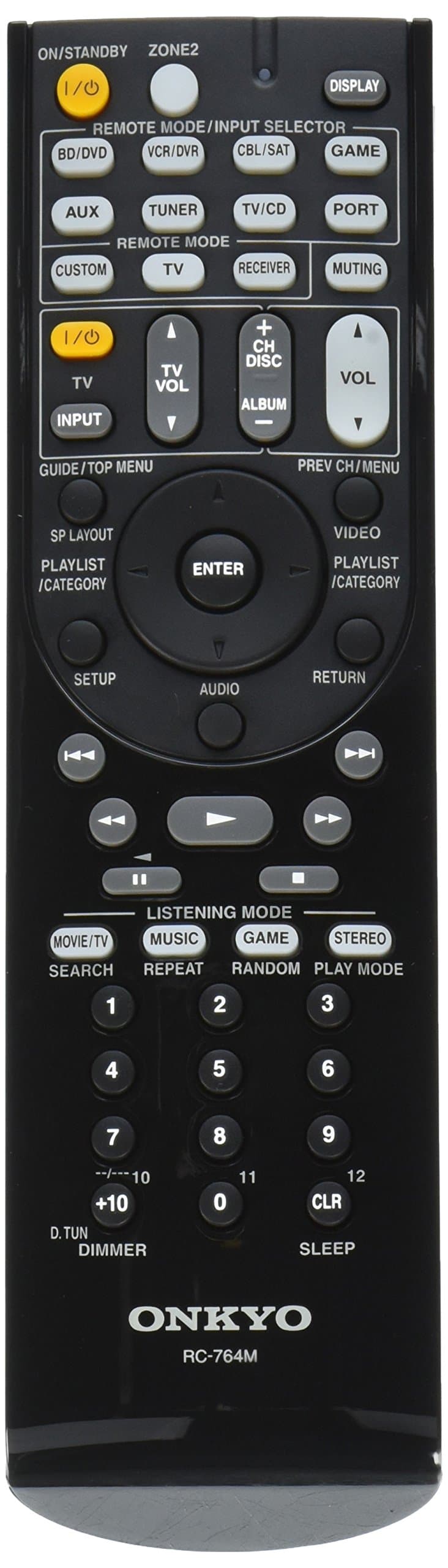 ONKYO RC-764M Remote Controls for HT-S5300 HT-S6300 HT-S7300 HT-