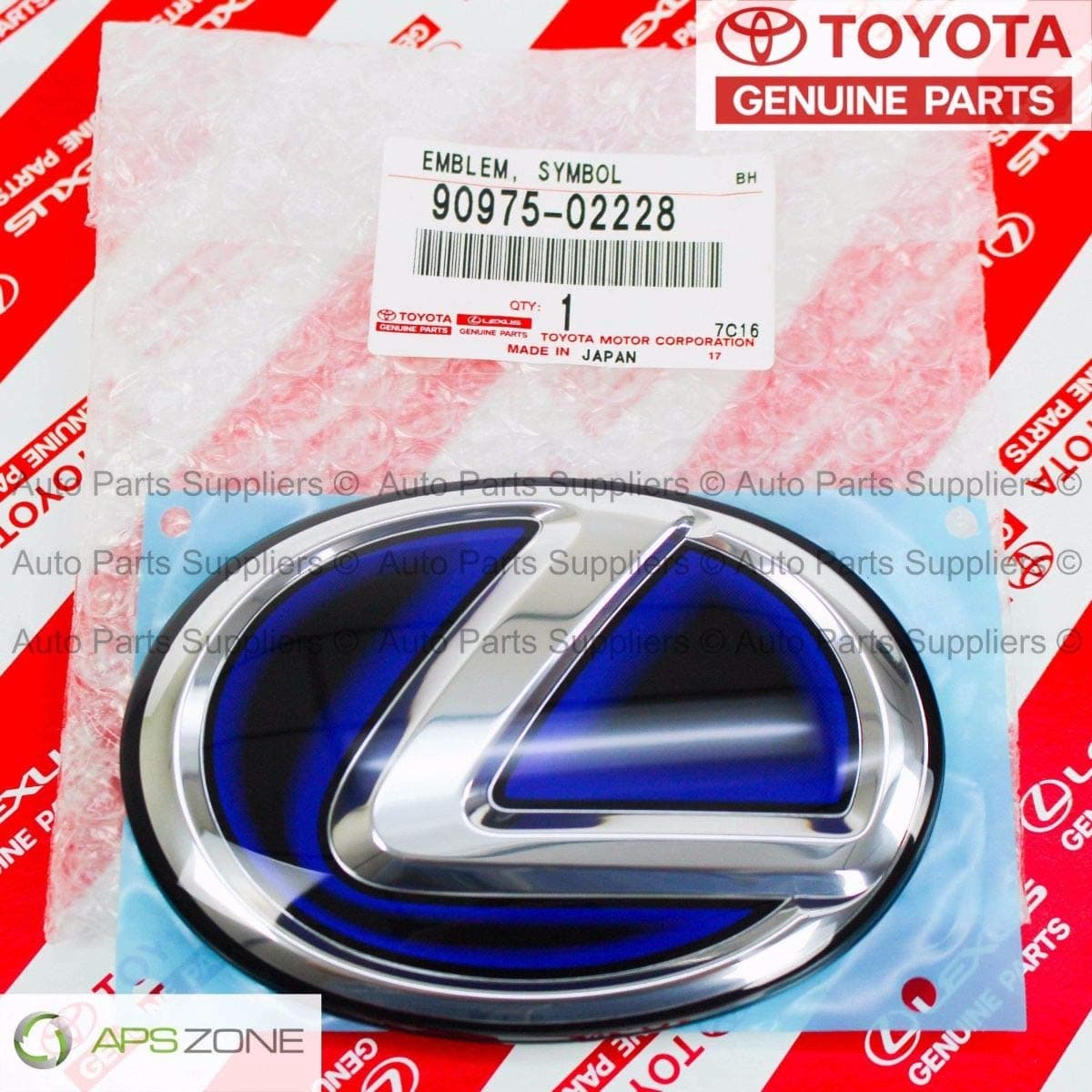 Genuine Toyota Parts 90975-0228 Blue "L" Lexus Rear Hatch Emblem