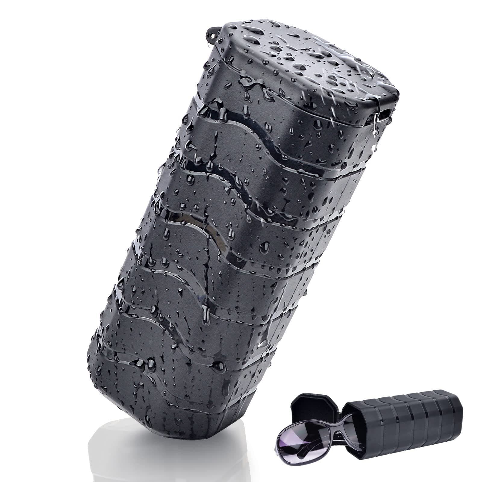 Sunglasses Case Hard Shell, Sturdy and Resilient Eyeglasses Case, Dust and Scratch Resistant Protective Can, Tactical Glasses Case Compatible with Costa Ray-Ban, Oakley, Maui Jim Glasses,