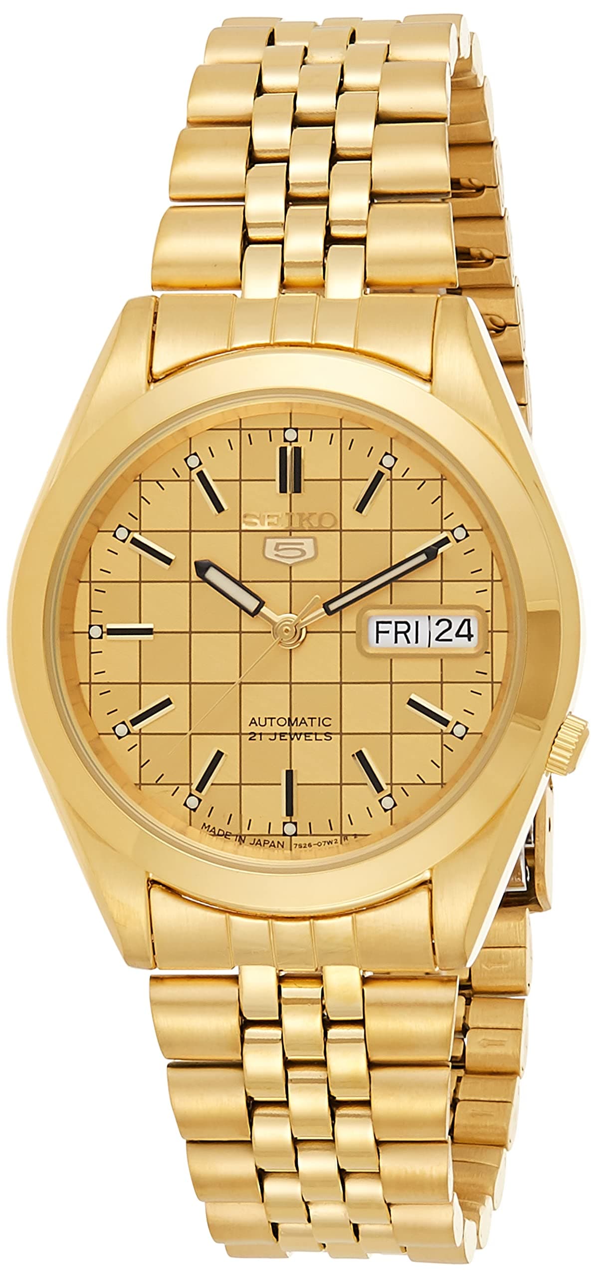 Seiko 5 Automatic Gold Dial Men's Watch SNKC08J1