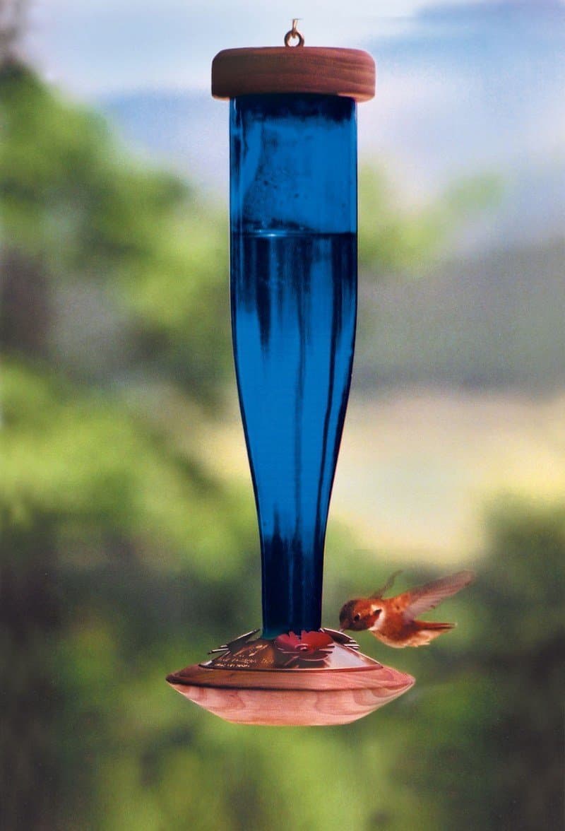 Schrodt Designs Model HBL-B Cobalt Hummingbird Feeder