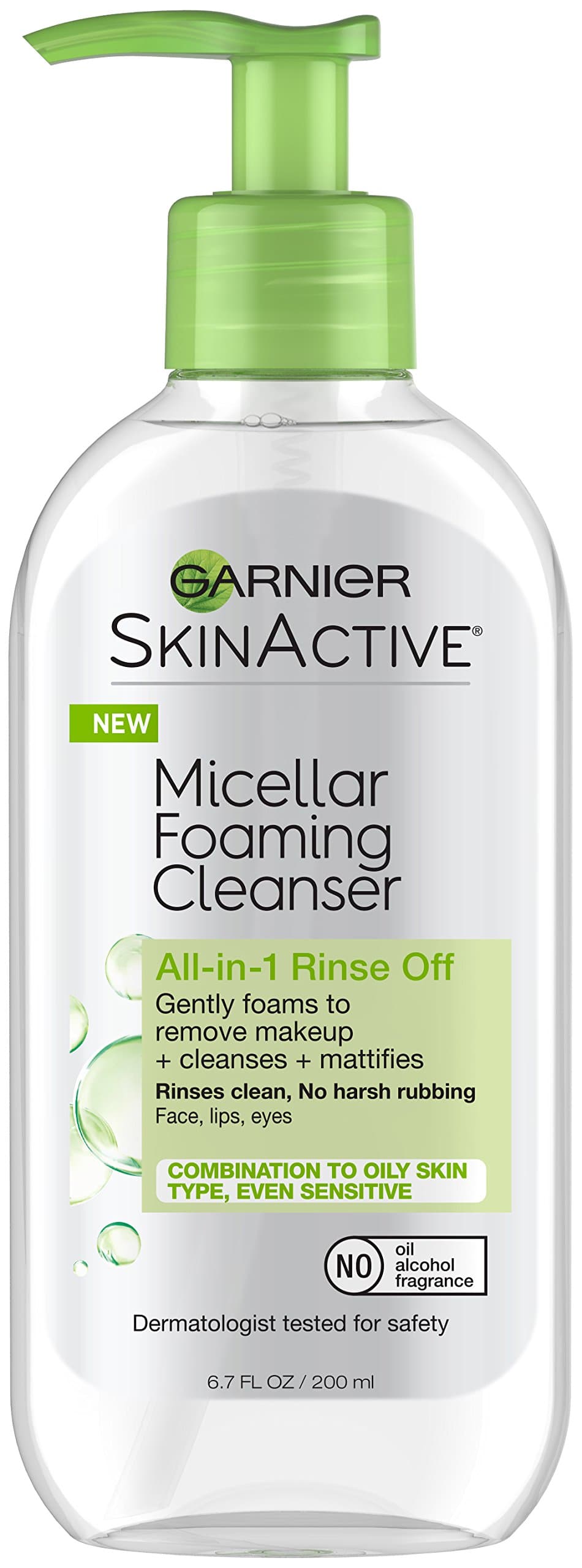 Garnier SkinActive Micellar Foaming Face Wash for Oily Skin, 6.7 fl. oz. 200ml