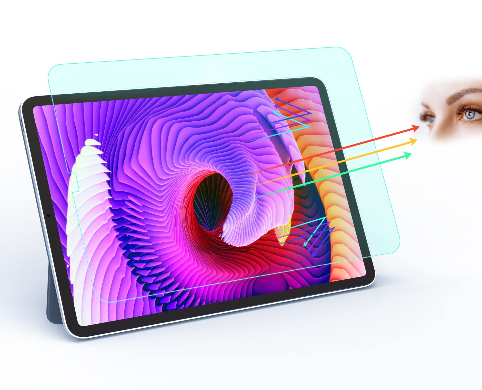 ZOEGAA Anti Blue Light Screen Protector Compatible with iPad Pro 11 (2022&2021&2020&2018)/iPad Air 5th/4th Generation (10.9 Inch), Eye Protection Blue Light Blocking Filter Reduces Digital Eye Strain