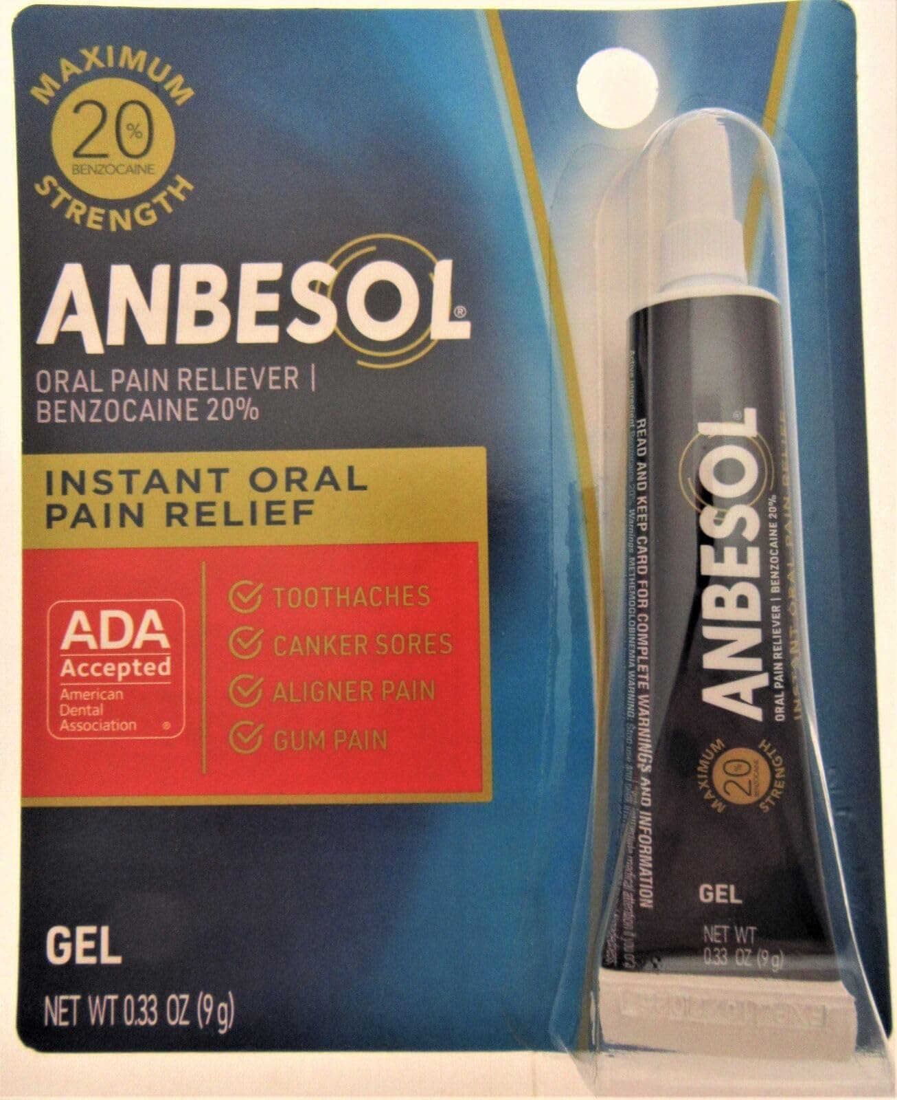 AnbesolGel Maximum Strength 0.33 oz (Pack of 2)
