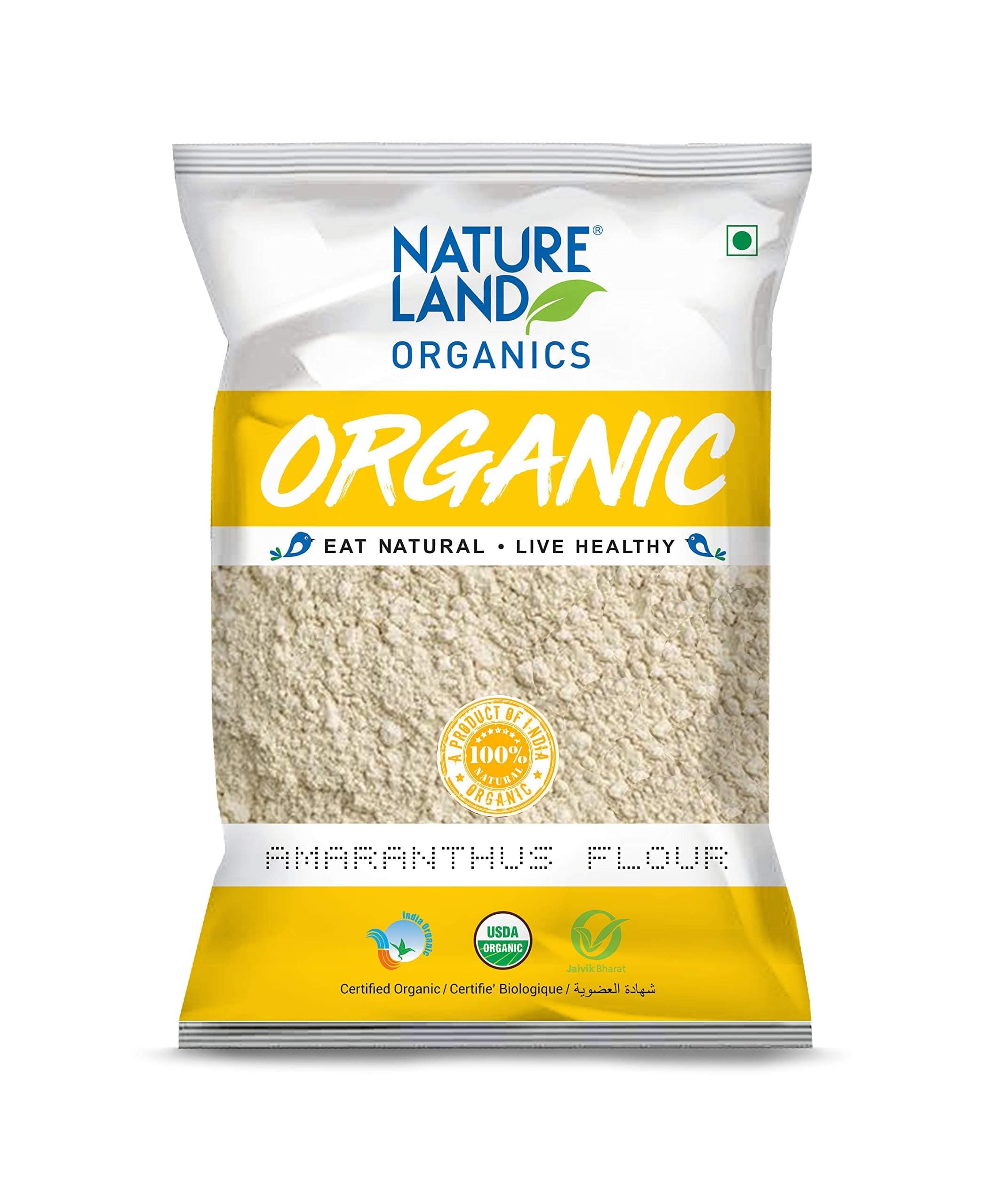 Natureland Organics Amaranthus Flour (Rajgira Flour) 500 Gm - Gluten Free Amaranth Flour