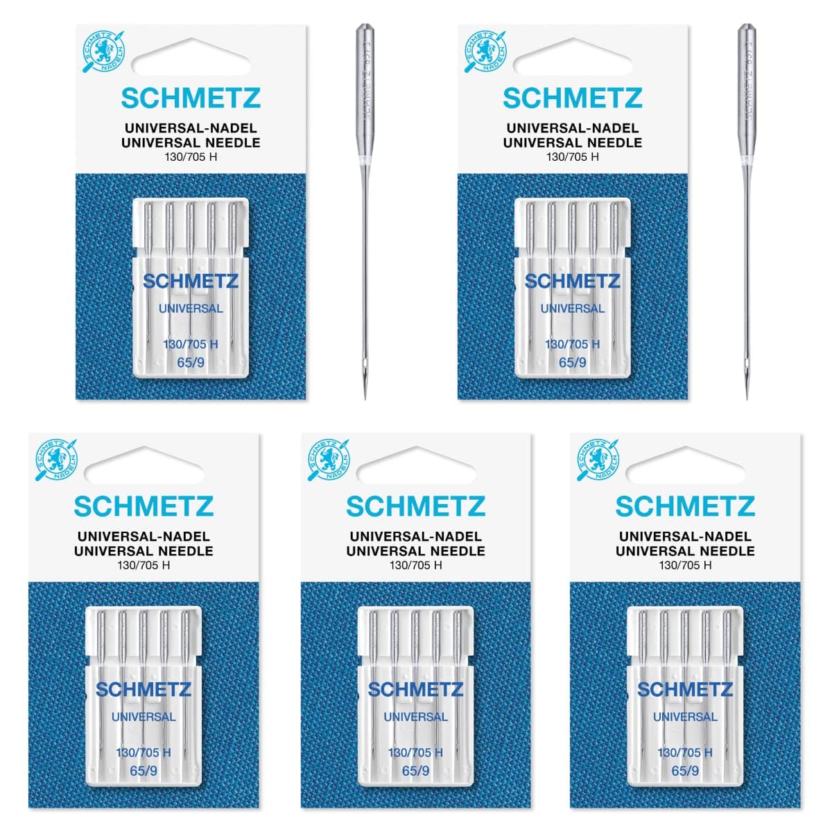 SCHMETZ Universal Machine Needles - Size 9/65 5 Per Package (Pack of 10)