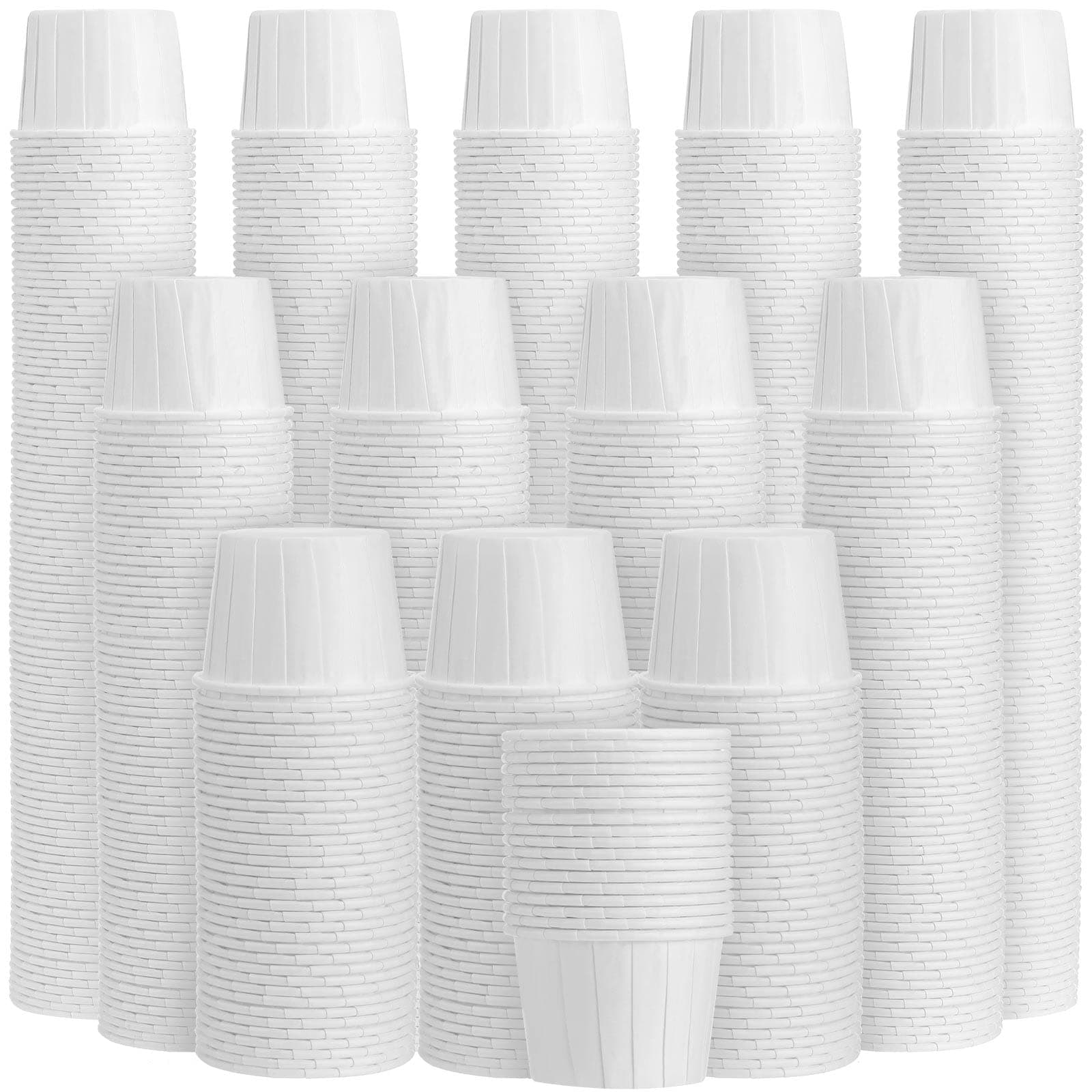 Amyhill1200 Pack Paper Medicine Pill Cups Disposable Treated Souffle Portion Condiment Cups Small Paper Sample Ketchup Containers for Tasting Pills Food Dessert Serving (1,2 oz)