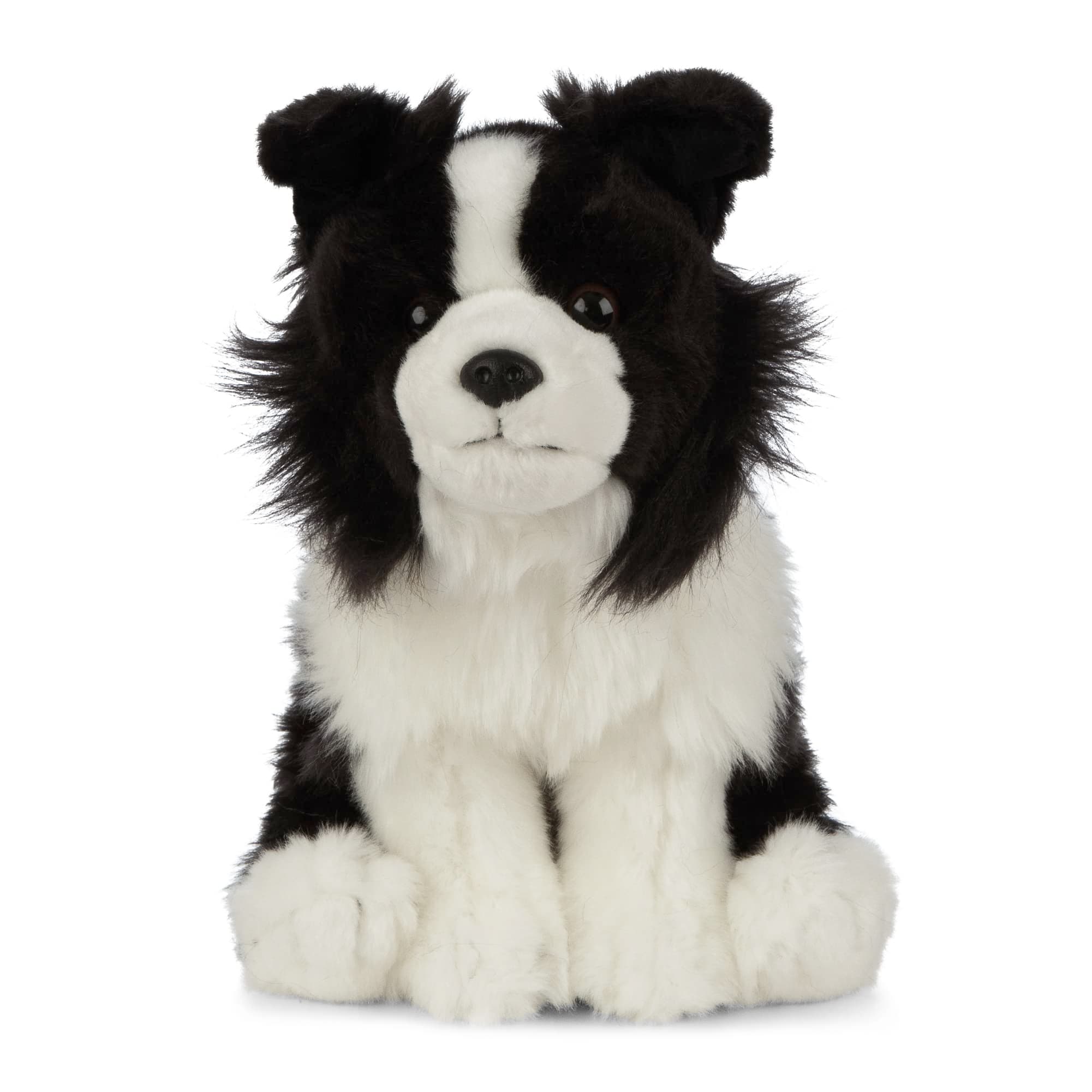 Living Nature Border Collie, Realistic Soft Cuddly Dog Toy, Naturli Eco-Friendly Plush, 20cm