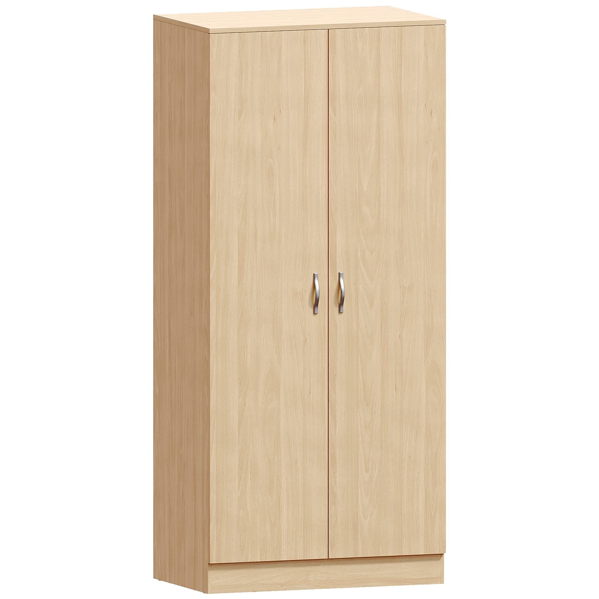 Vida Designs Riano 2 Door Wardrobe, Pine With Shelf & Hanging Rail Wooden Bedroom Storage Furniture