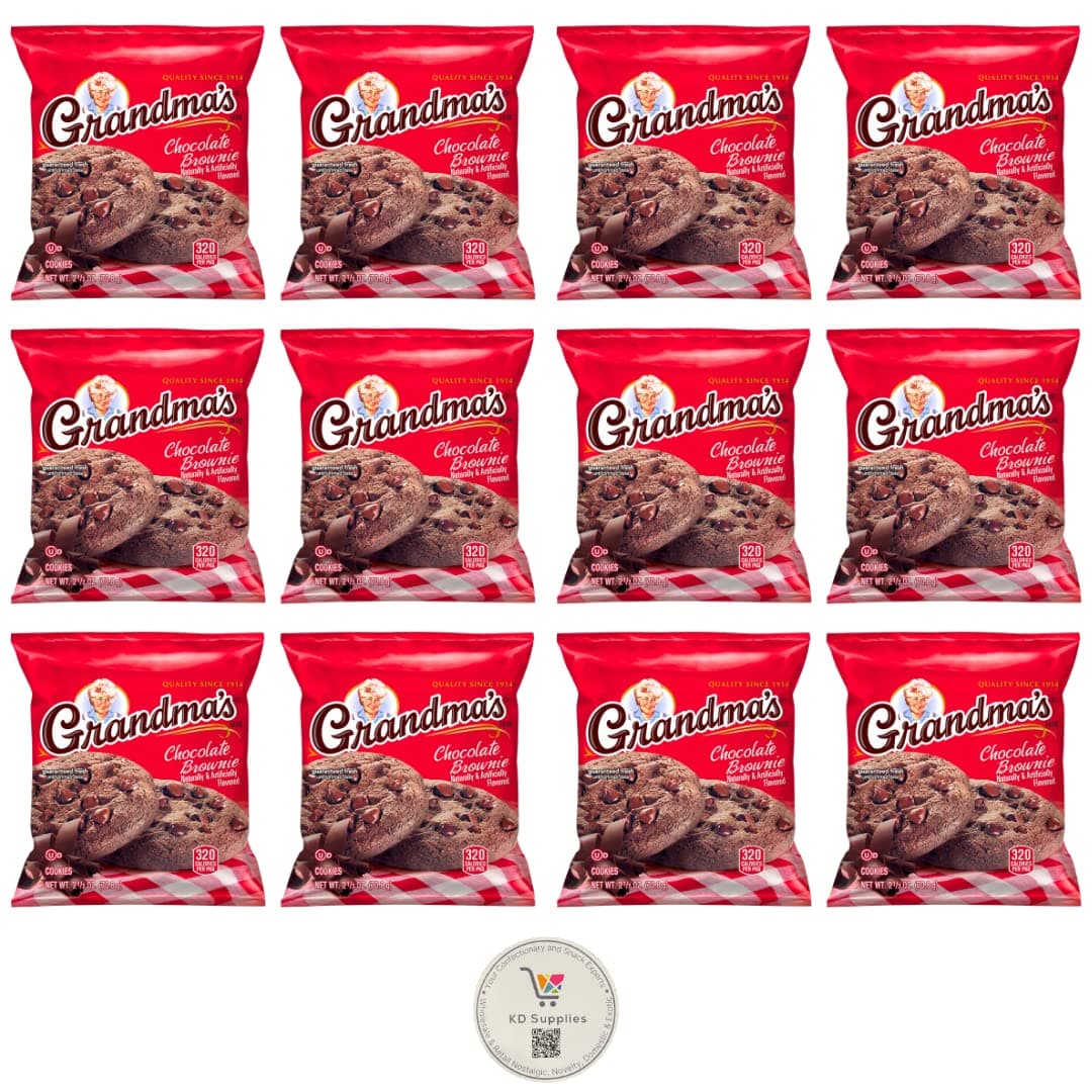 Grandma's Homestyle Big Cookies - 2 Cookies in Each Pack (Pack of 12) Total 24 Cookies (Chocolate Brownie)