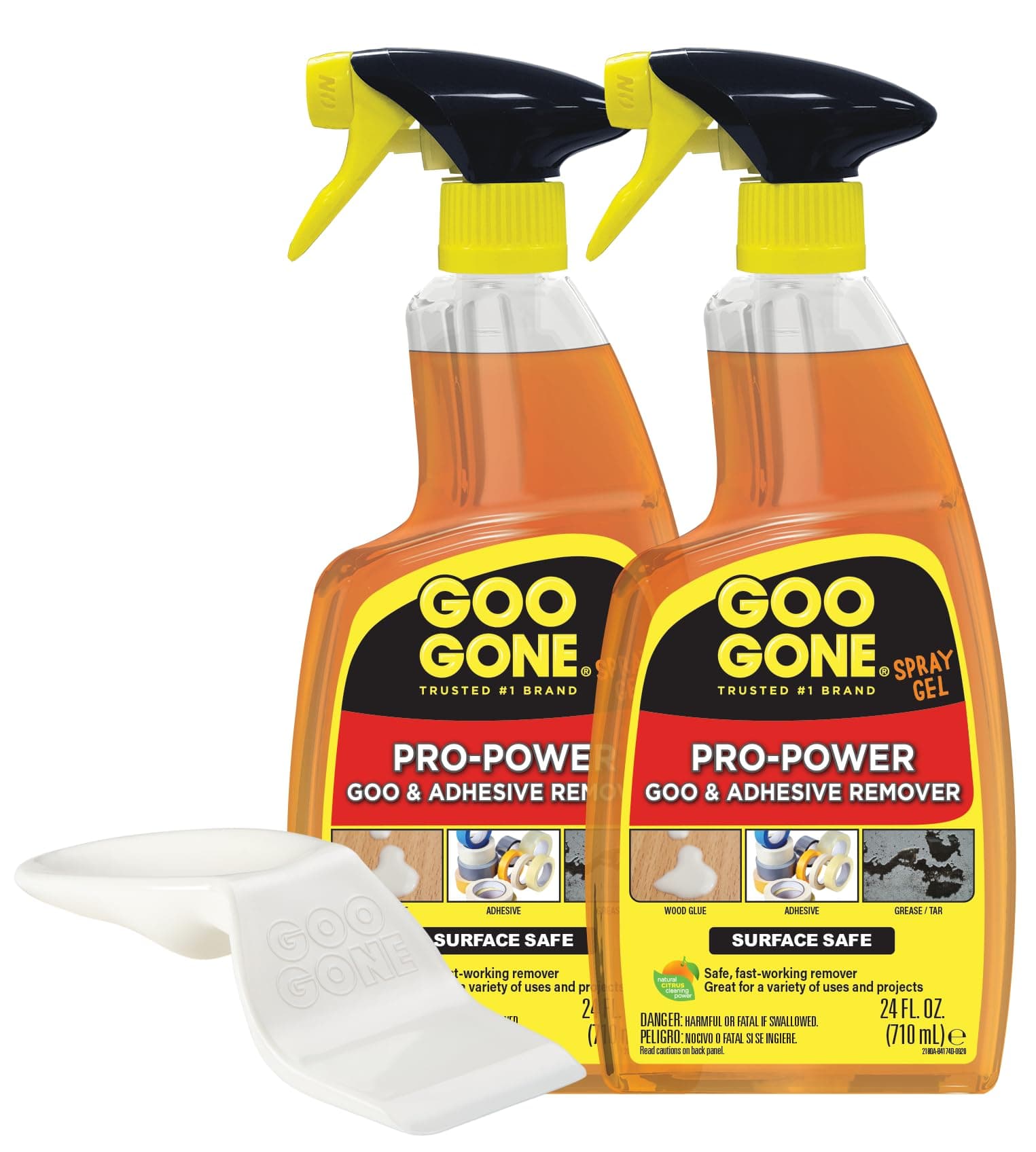 Goo Gone Pro-Power スプレージェル接着剤リムーバー - 24オンス (2パック) - 表面に安全で、優れたクリーナー 不快な臭いなし ステッカーを剥がす ツールに使用可能