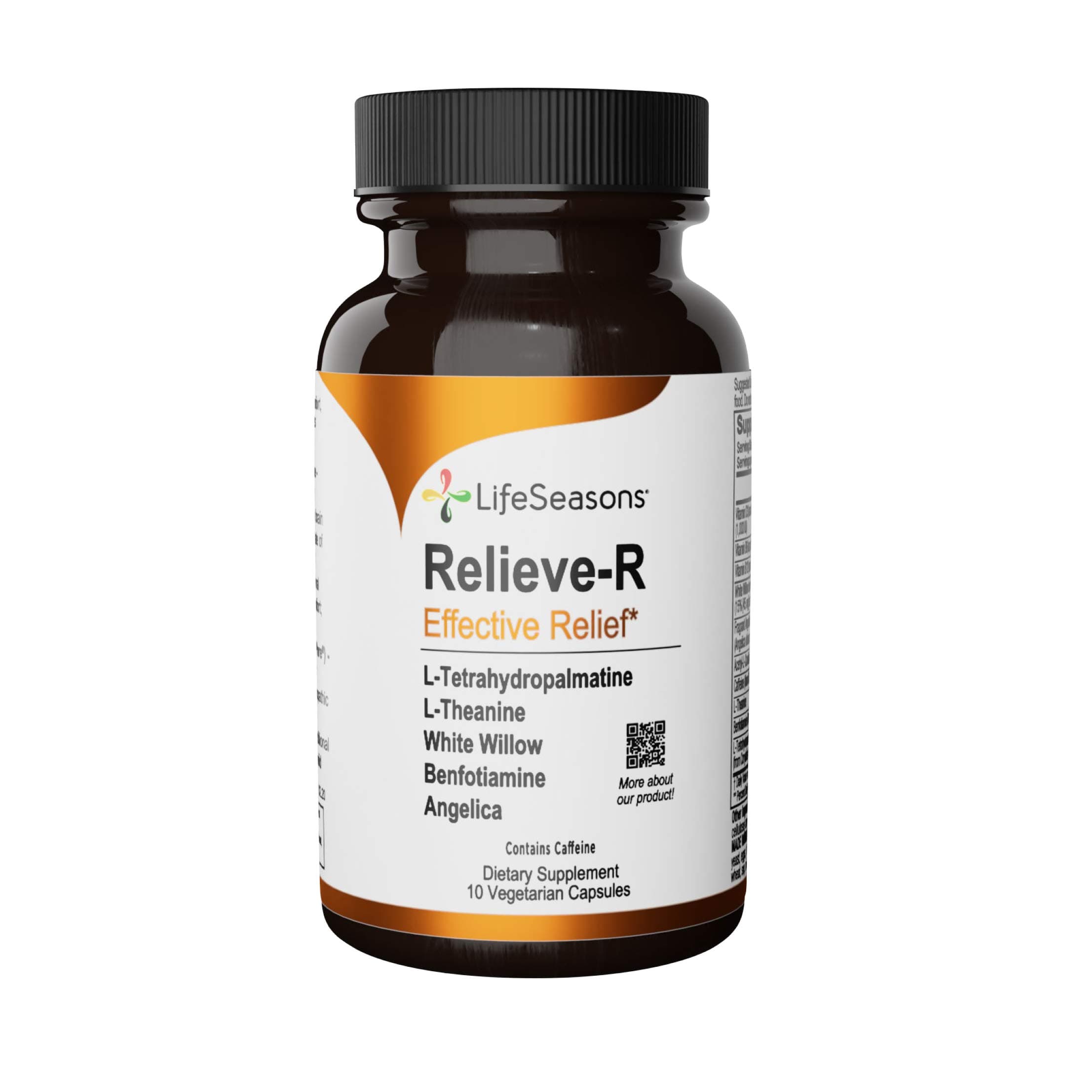 LifeSeasons - Relieve-R - Eases Discomfort, Relaxes Muscles, Quiets The Mind - 10 Capsules