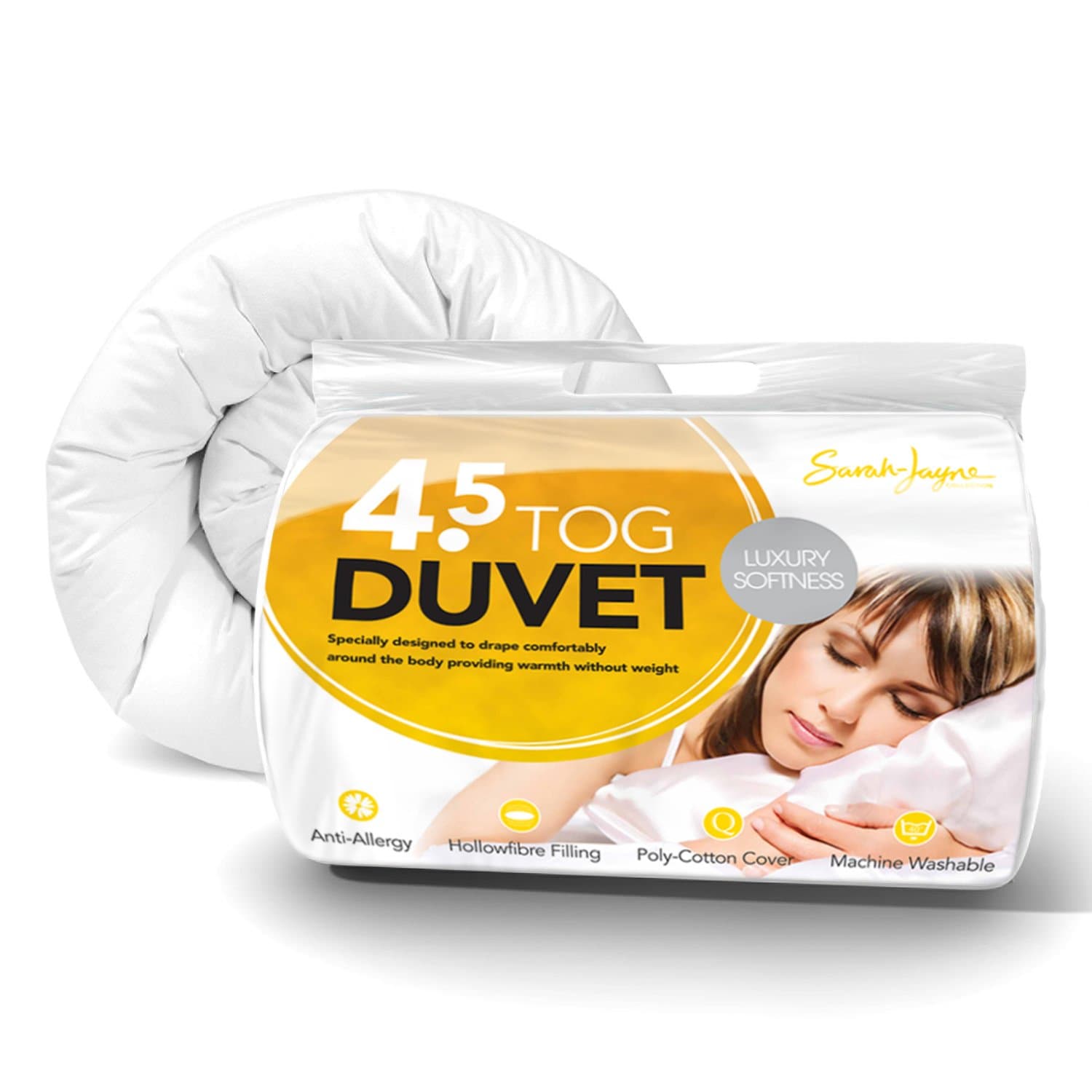 Sarah Jayne Luxury Soft Anti-Allergy Duvet, 4.5 Tog, Super-King Size