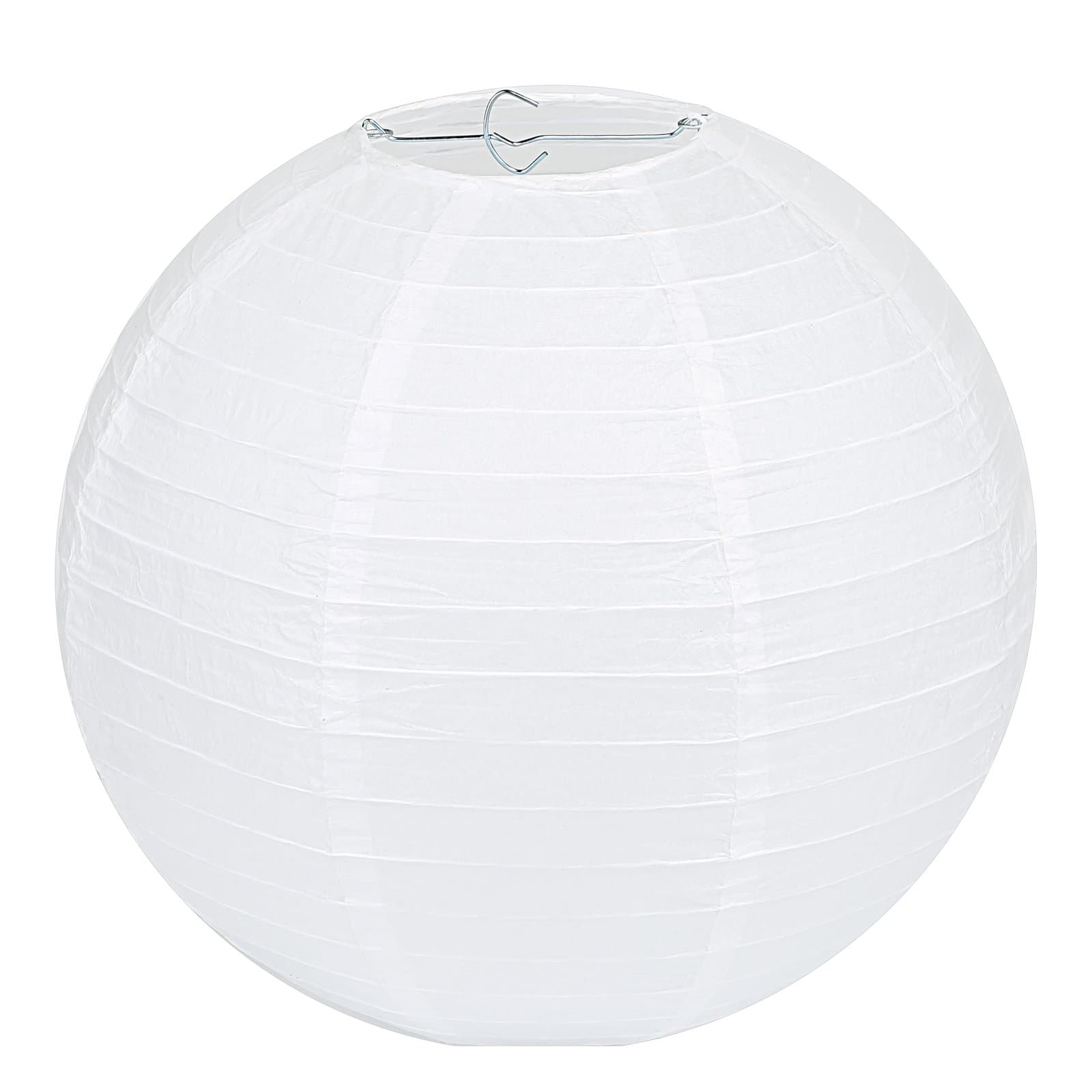 LIHAO 12" White Round Paper Lanterns (Pack of 10)