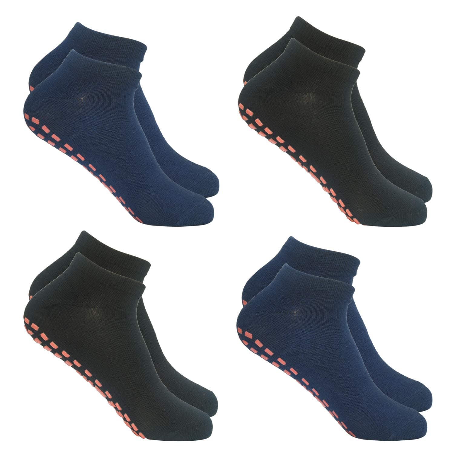 SkiBeaut Kids Trampoline Socks 4 Pairs Toddler Anti-Skid Non Slip Sticky Grips Socks Barefoot Workout for 2-9 Years Children