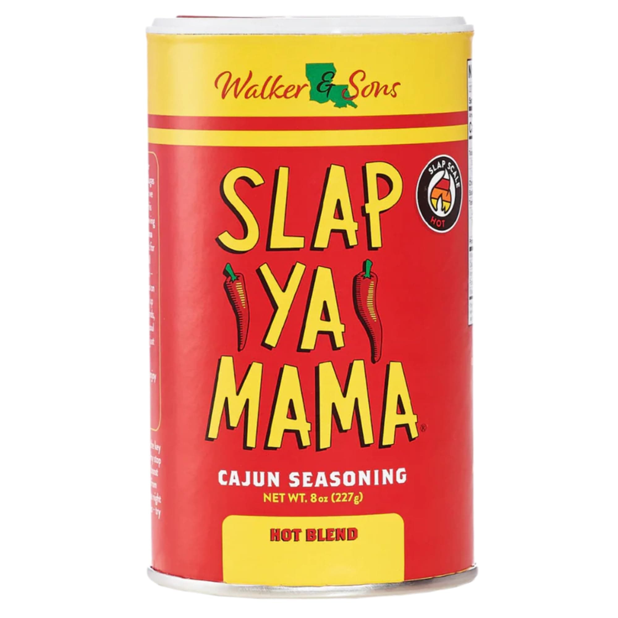 Slap Ya Mama Louisiana Style Cajun Seasoning, Hot Blend, MSG Free and Kosher, 8 Ounce Can