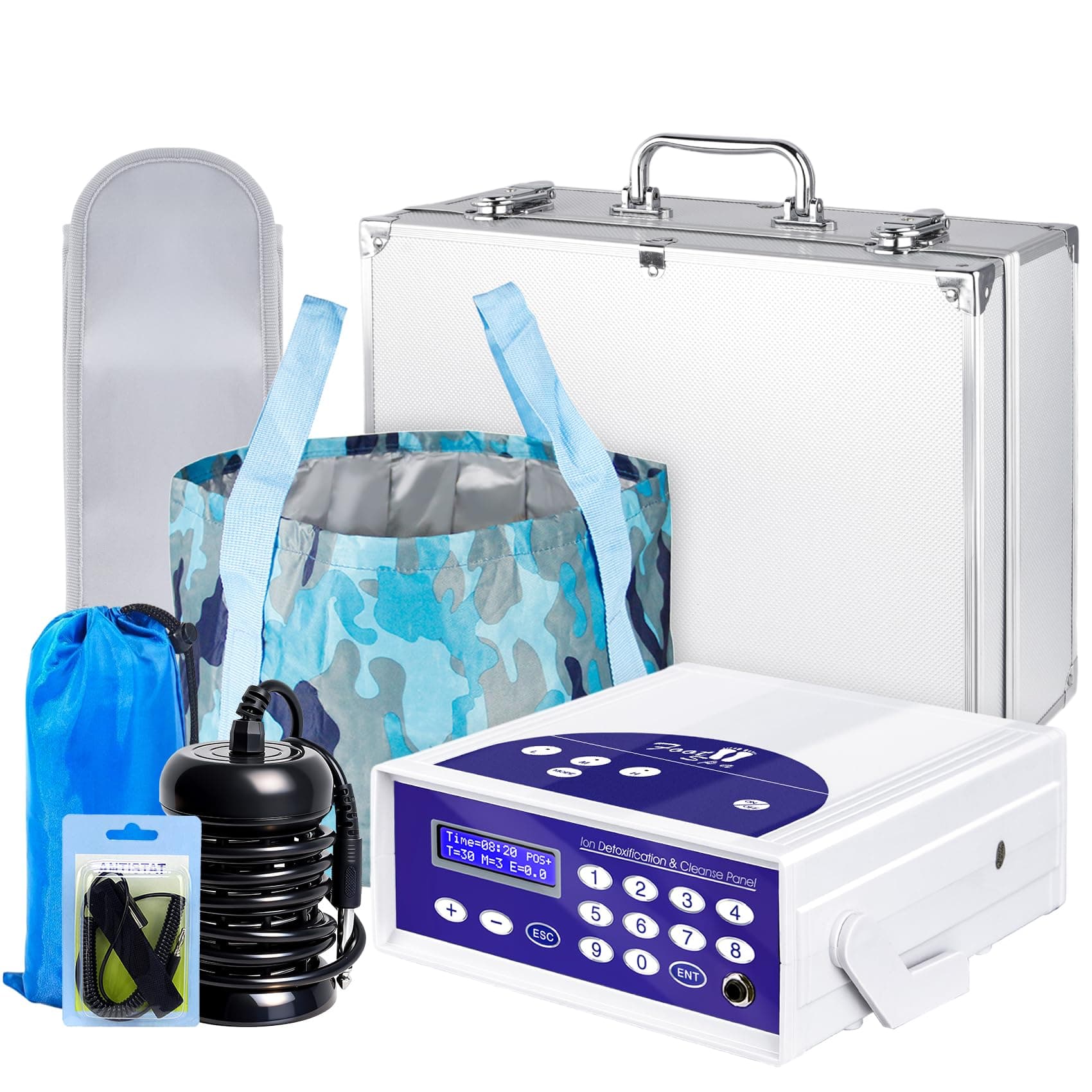 Ionic Foot Bath Detox Machine, Foot Spa Mchine for Home Use, Ionic Detox Foot Bath System, Include Collapsible Basin, Far Infrared Belt, Wrist Strap, Perfect for Seniors