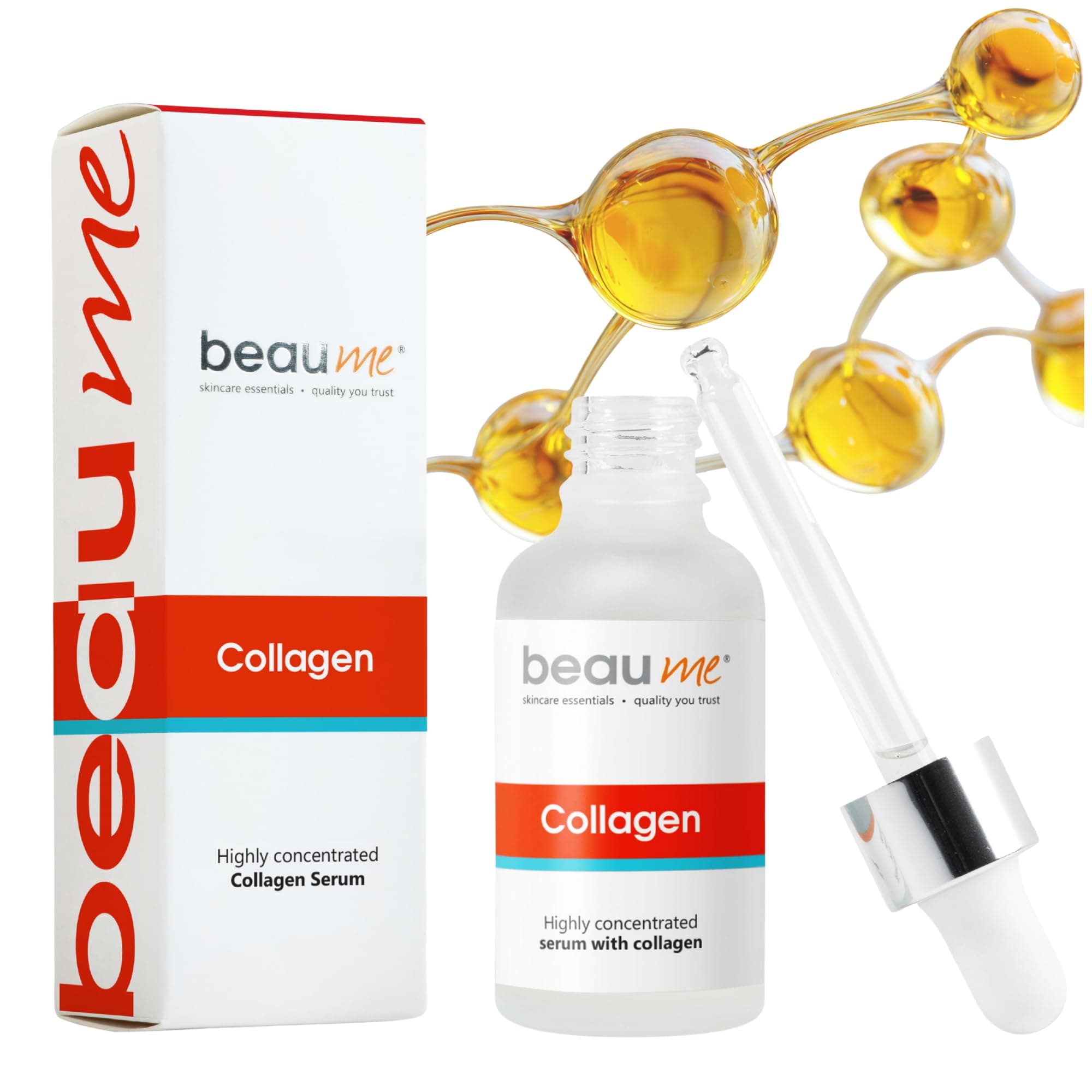 Collagen Serum 30ml | With Hyaluronic Acid, Vitamin E, Peptides, and Ceramides | Anti-Aging & Wrinkle Treatment for Firmer Younger Looking Skin | EU Certified