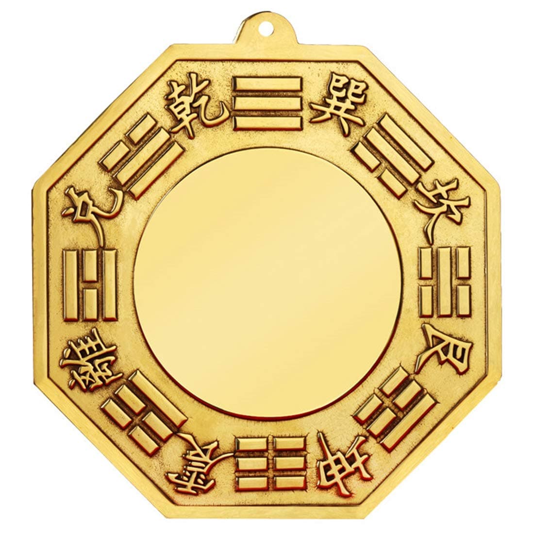 FUNSXBUG Chinese Feng Shui Brass Concave Bagua Mirror (2.5 Inch)