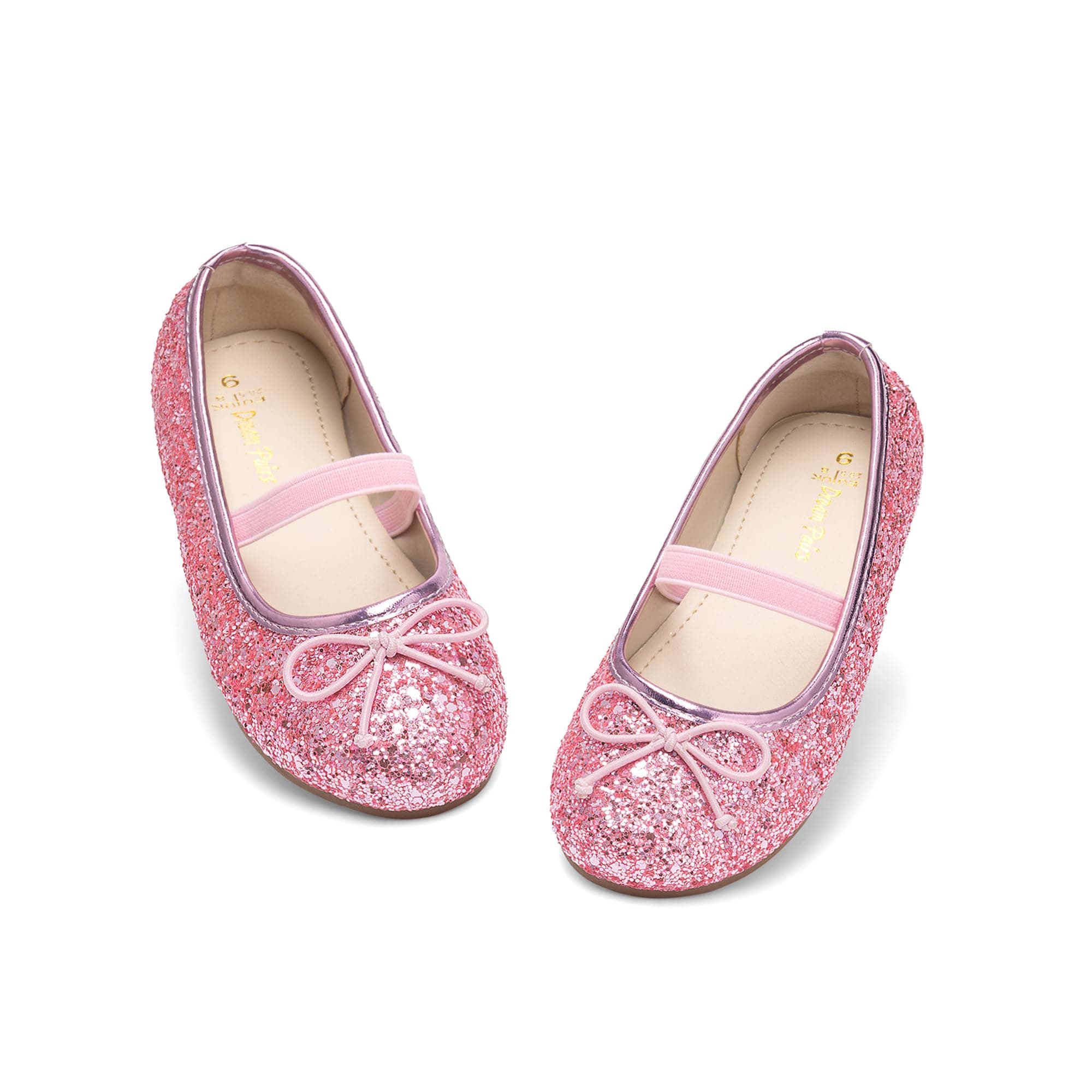 Kids Girls Ballerinas Sparkling and Comfortable Flat Shoes for Girls to Slip On Ballerina Princess Belle_01-1