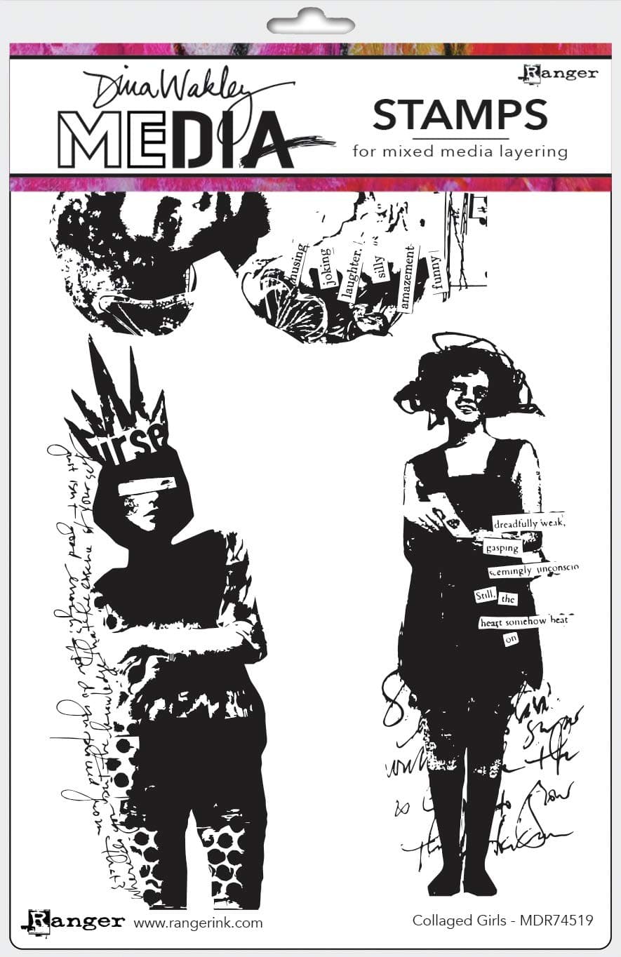 Ranger Dina Wakley Media DINA WAKLEY Cling ST G, Collaged Girls