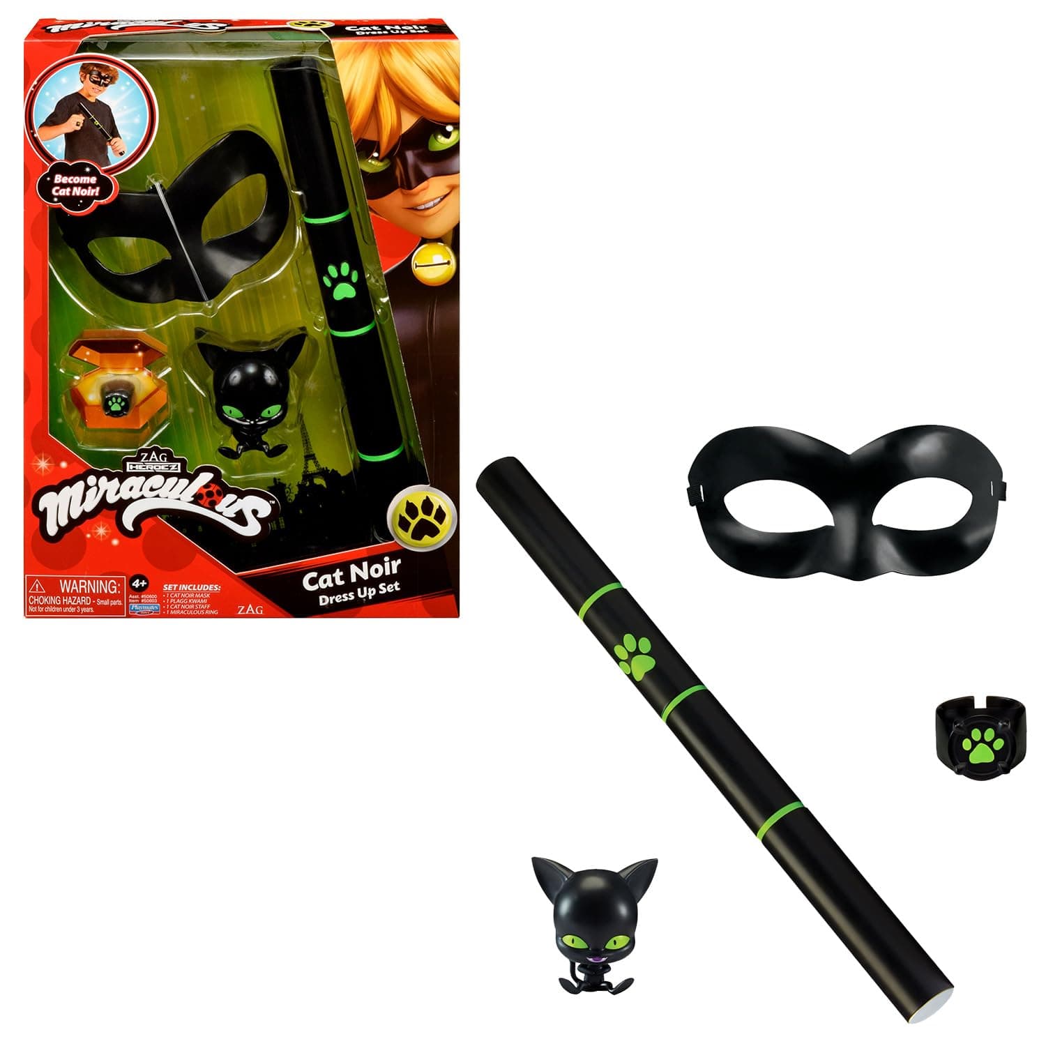 Miraculous: Tales Of Ladybug And Cat Noir Role Play Set Kids Fancy Dress Set Mask And Accessories Ladybug Superhero Costumes For Girls And Boys