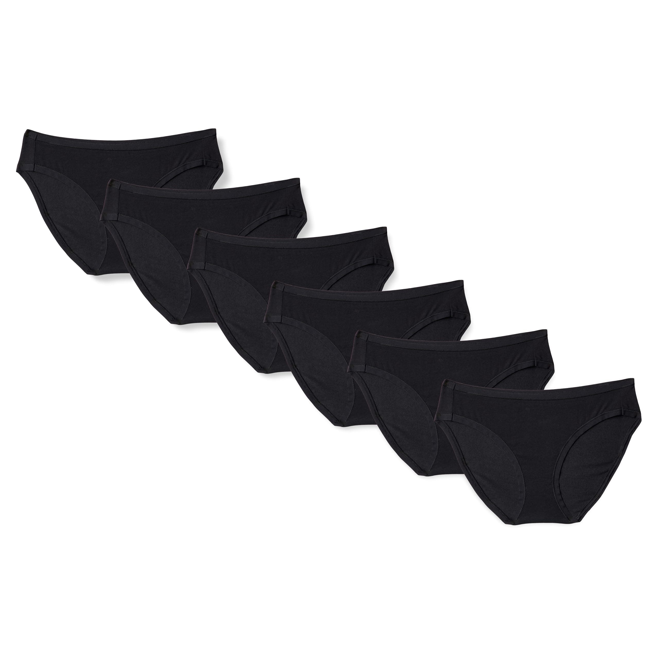 Amazon Essentials Women's Breathable Cotton Bikini Brief Underwear with Full Coverage, Multipacks