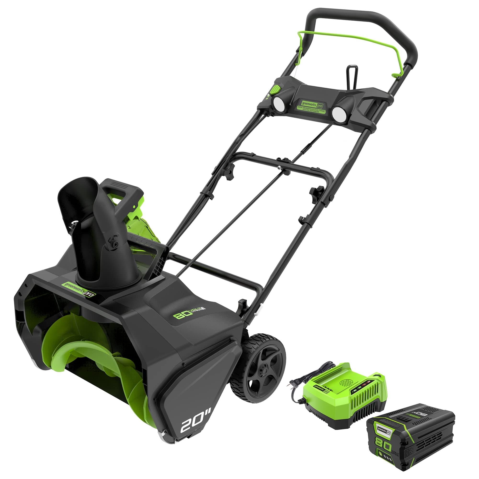 80V (75+ Compatible Tools) 20” Brushless Cordless Snow Blower, 2.0Ah Battery and Charger Included