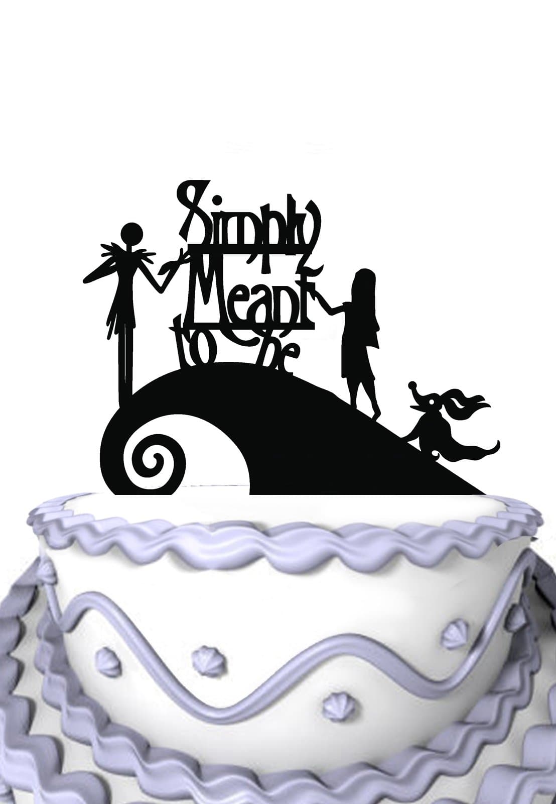 Meijiafei Wedding Cake Topper - Jack and Sally Simply Meant To Be for Anniversary Cake Decoration Party Favors